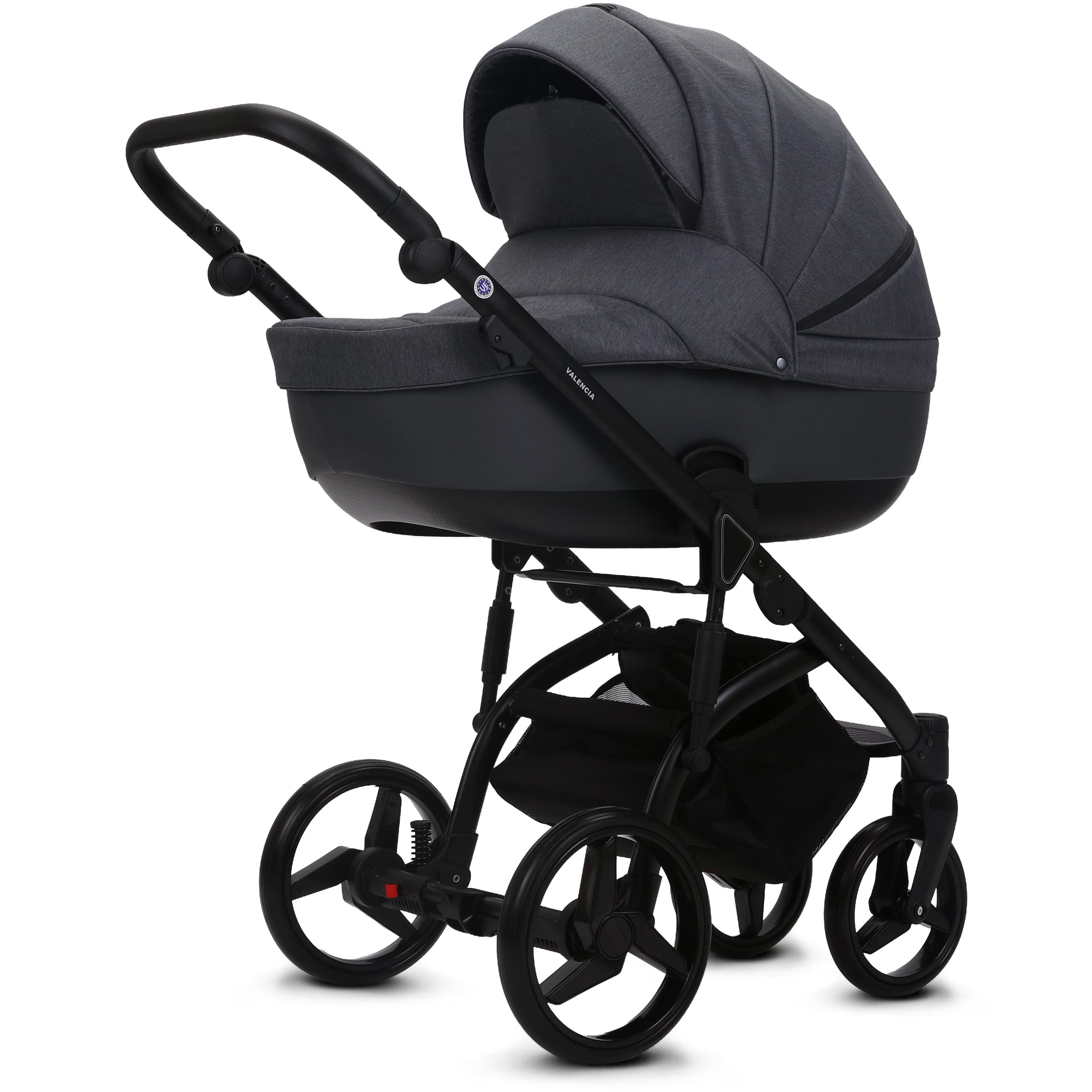 Knirpsenland Valencia Kombi Kinderwagen – Grau / Stone (Jeans-Optik)