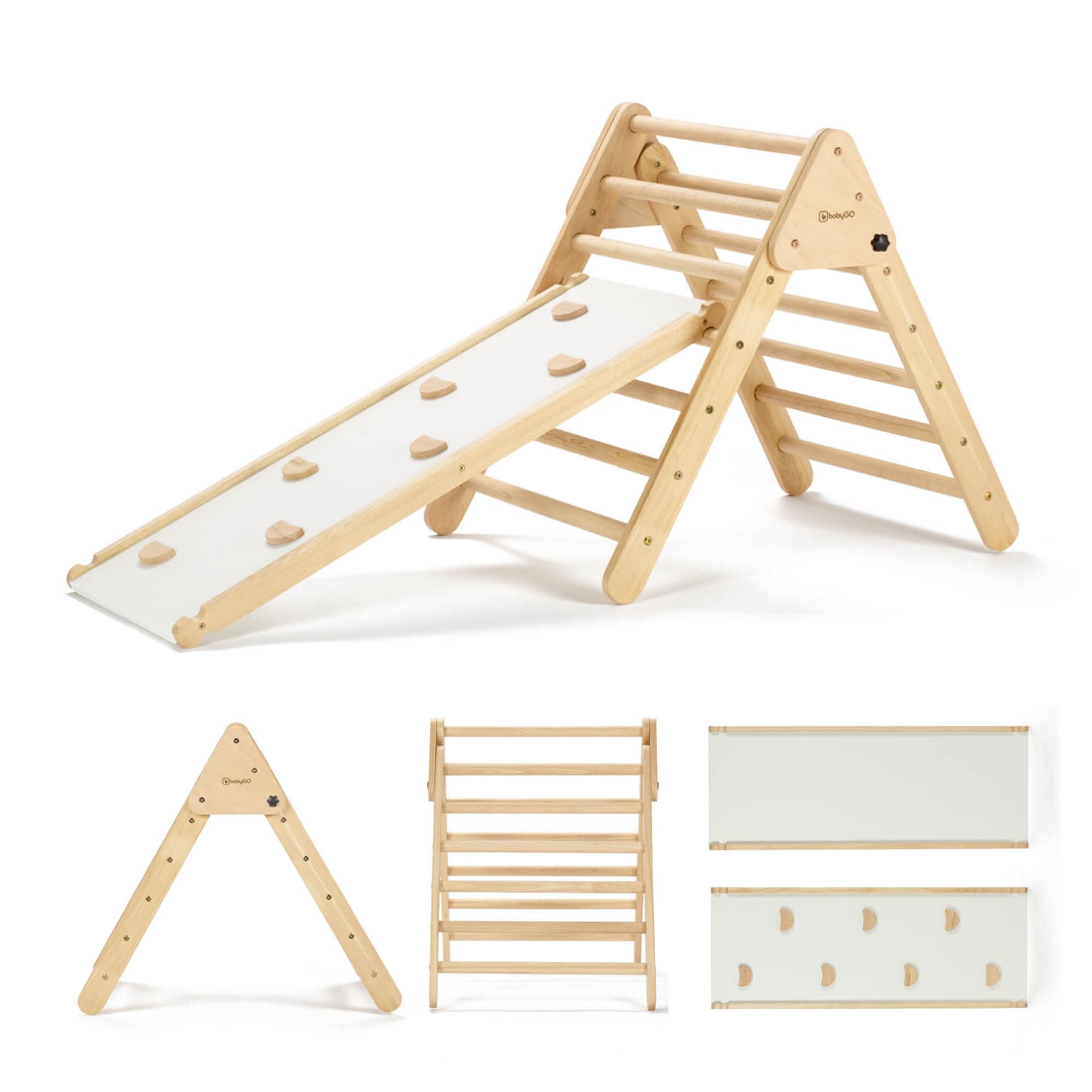 Klettergerüst Kletterdreieck Rutsche 2in1 Montessori