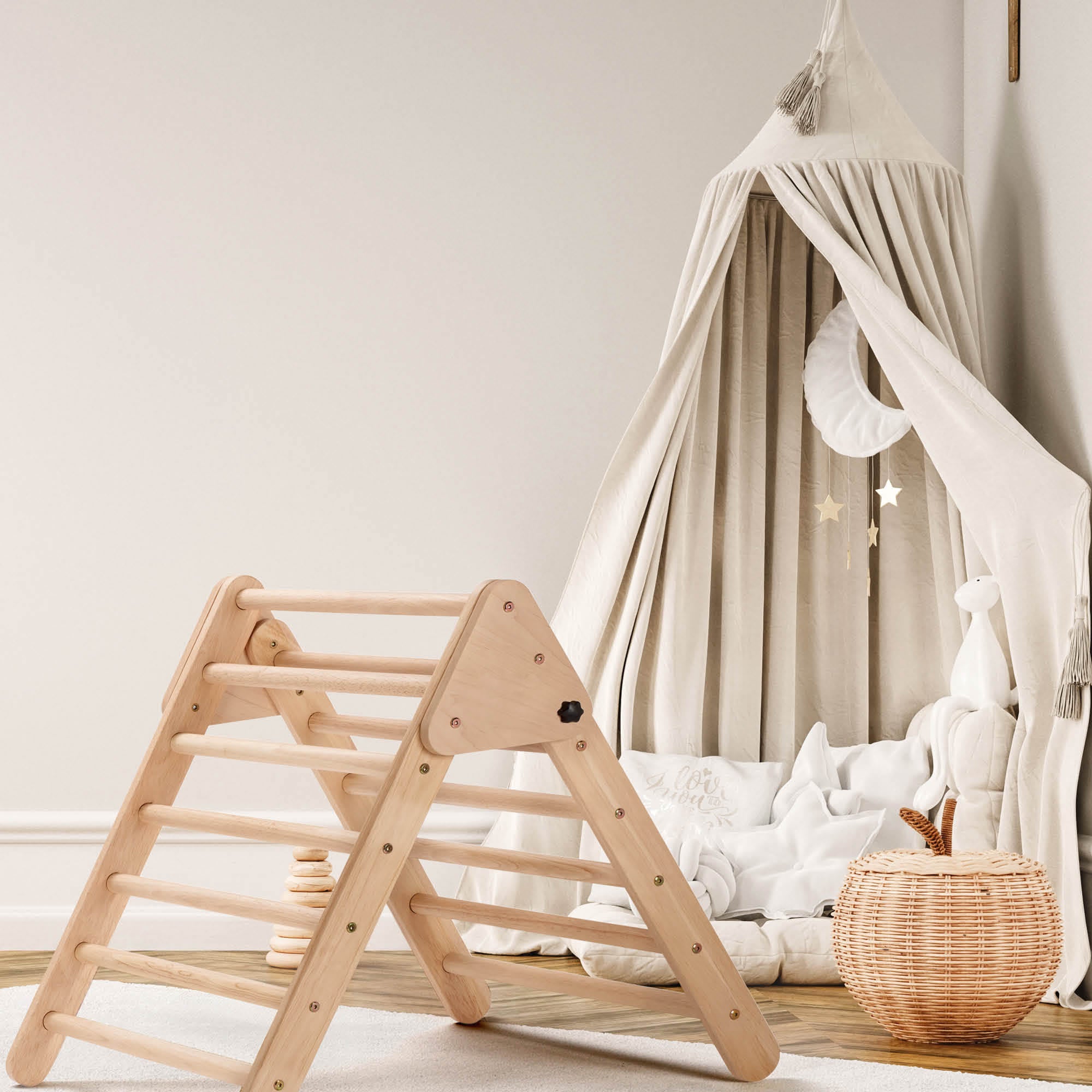 Kletterdreieck Klettergerüst Woodland Montessori – Holz Kinder babyGO