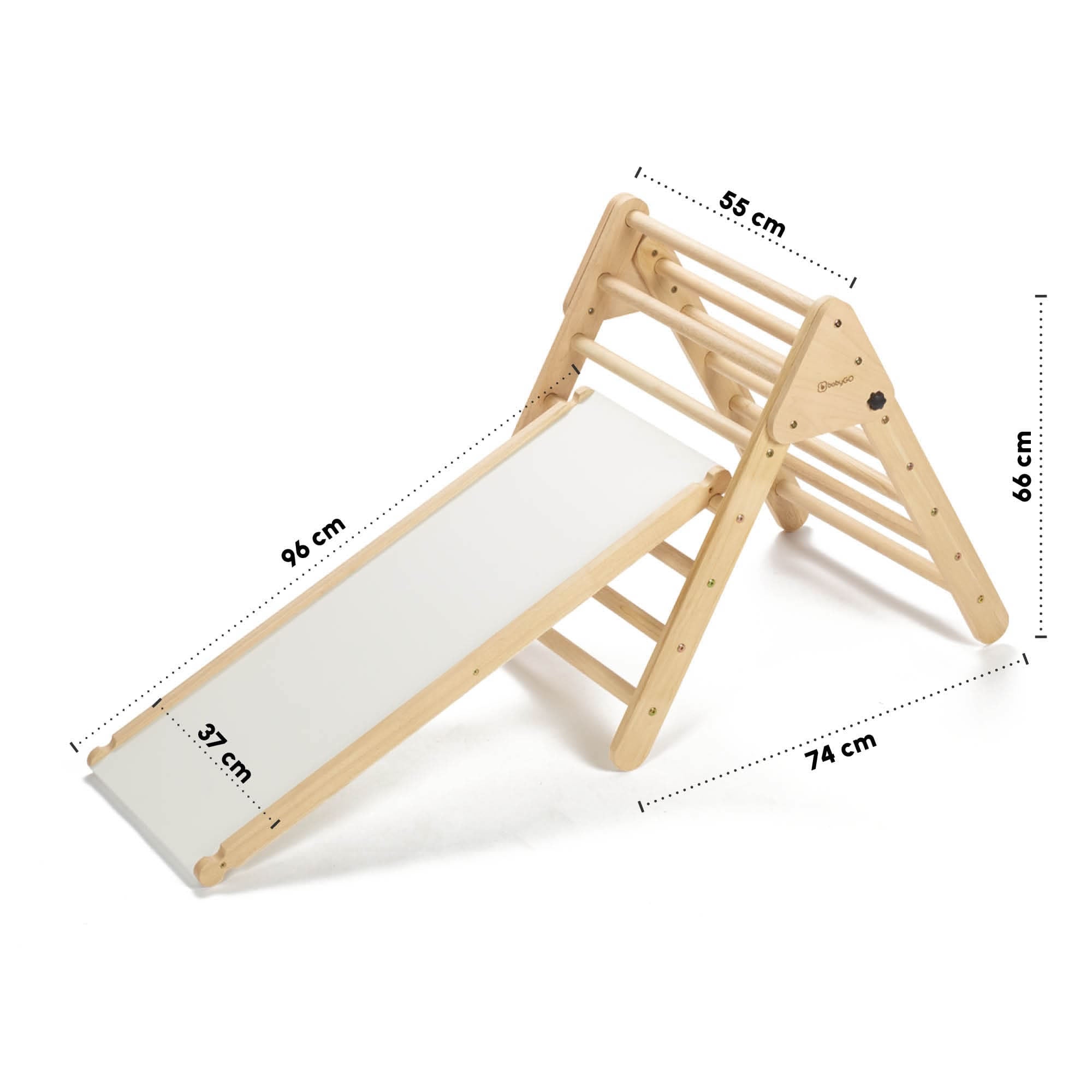 Klettergerüst Kletterdreieck Rutsche Kletterbogen Wippe 3in1 Montessori
