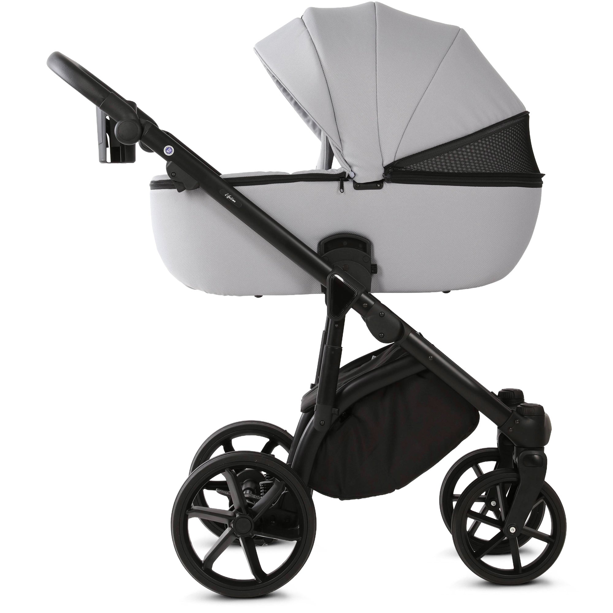 Knirpsenland Lifetime Kinderwagen – Light Grey (Urban Black Edition)