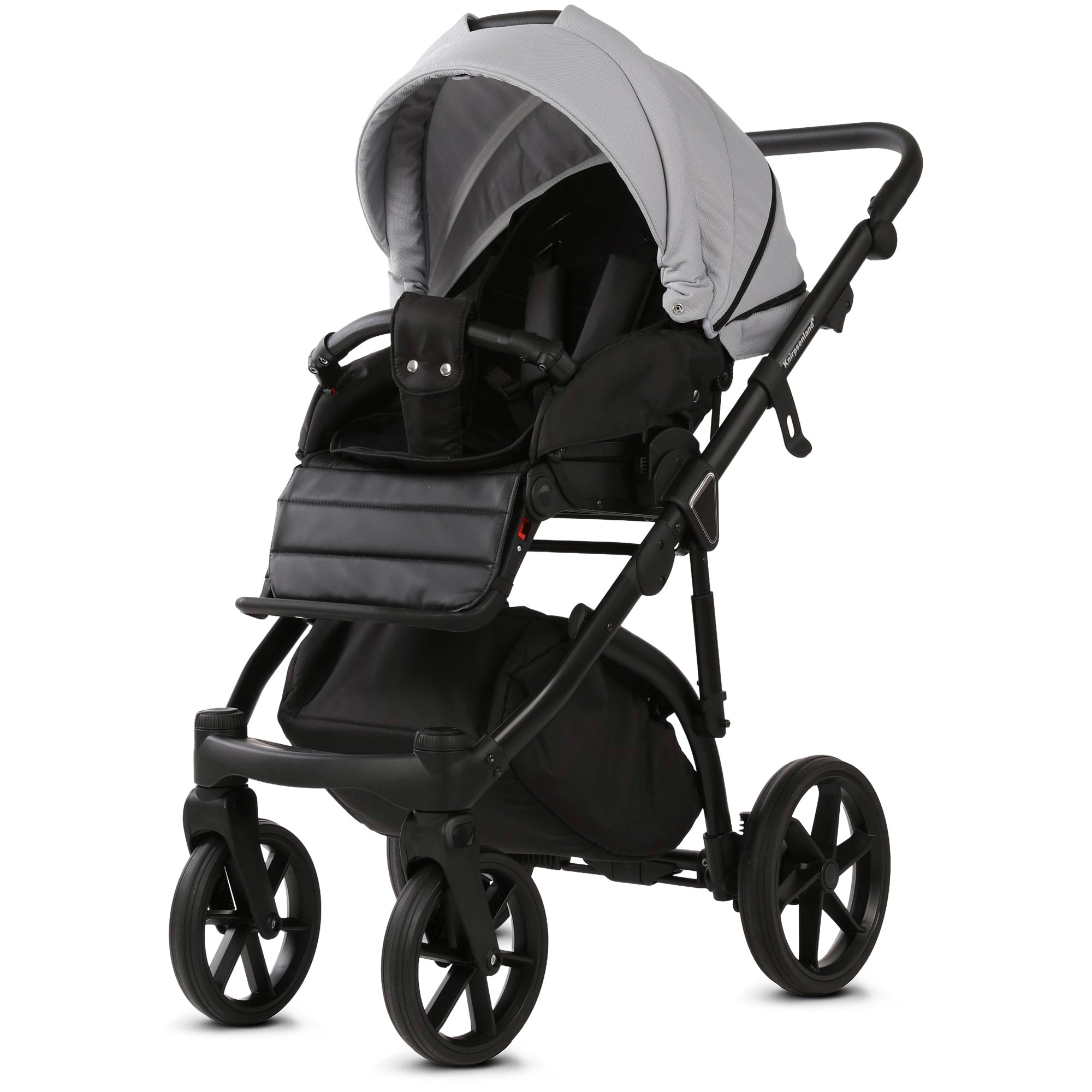 Knirpsenland Lifetime Kinderwagen – Light Grey (Urban Black Edition)
