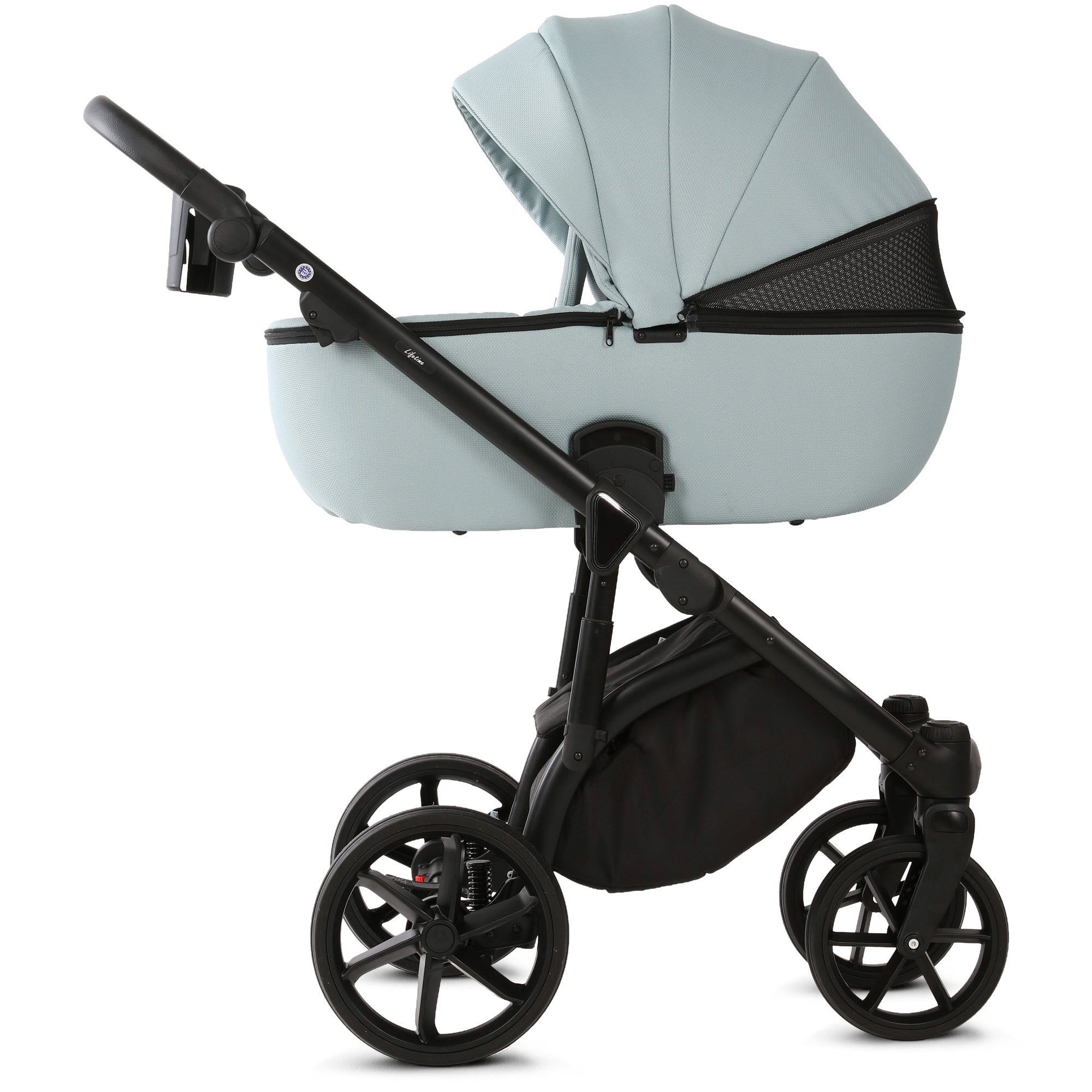 Knirpsenland Lifetime Kinderwagen – Soft Sage (Urban Black Edition)
