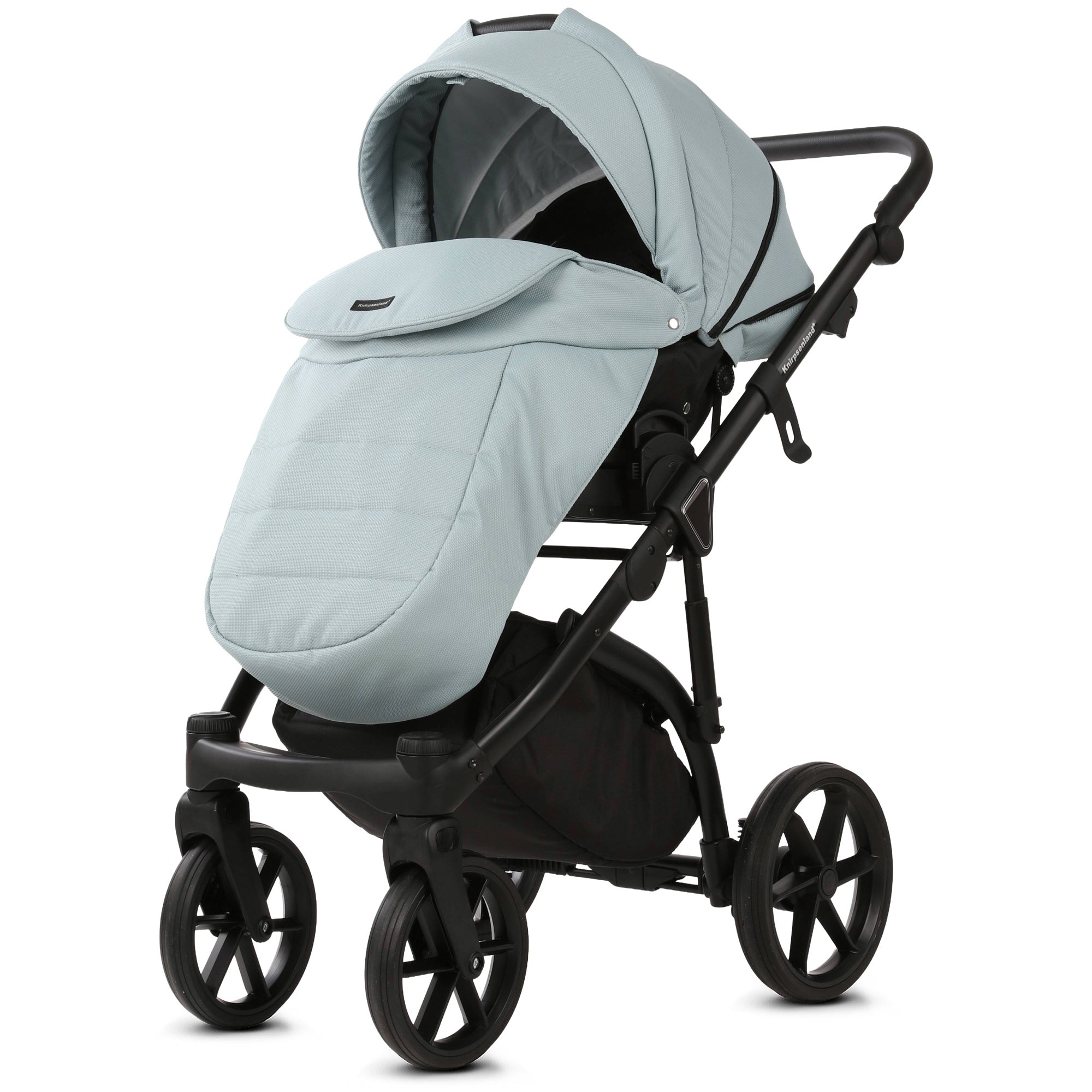 Knirpsenland Lifetime Kinderwagen – Soft Sage (Urban Black Edition)