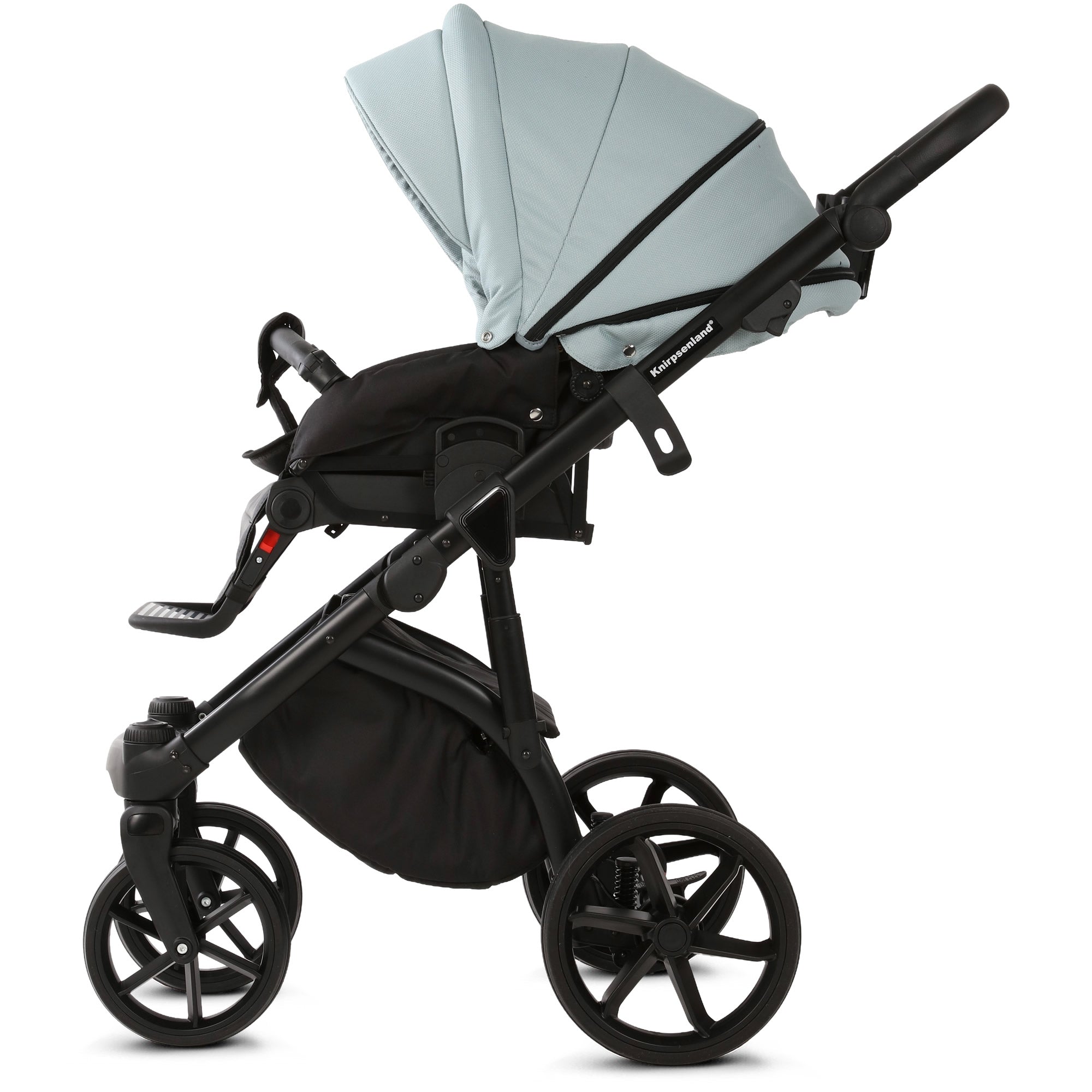 Knirpsenland Lifetime Kinderwagen – Soft Sage (Urban Black Edition)