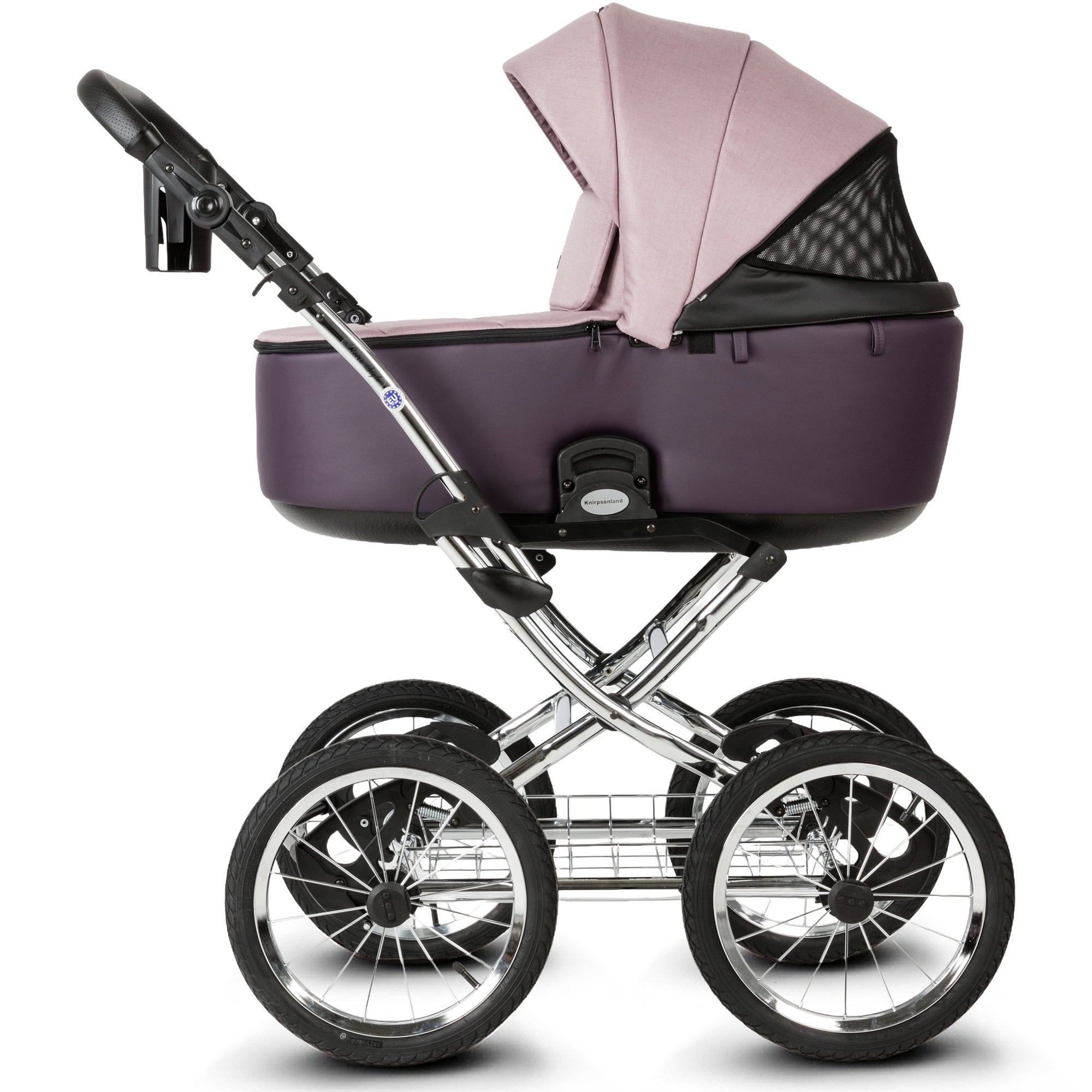 Knirpsenland Retro Style Chrome Edition Kinderwagen – Mauve Rosé