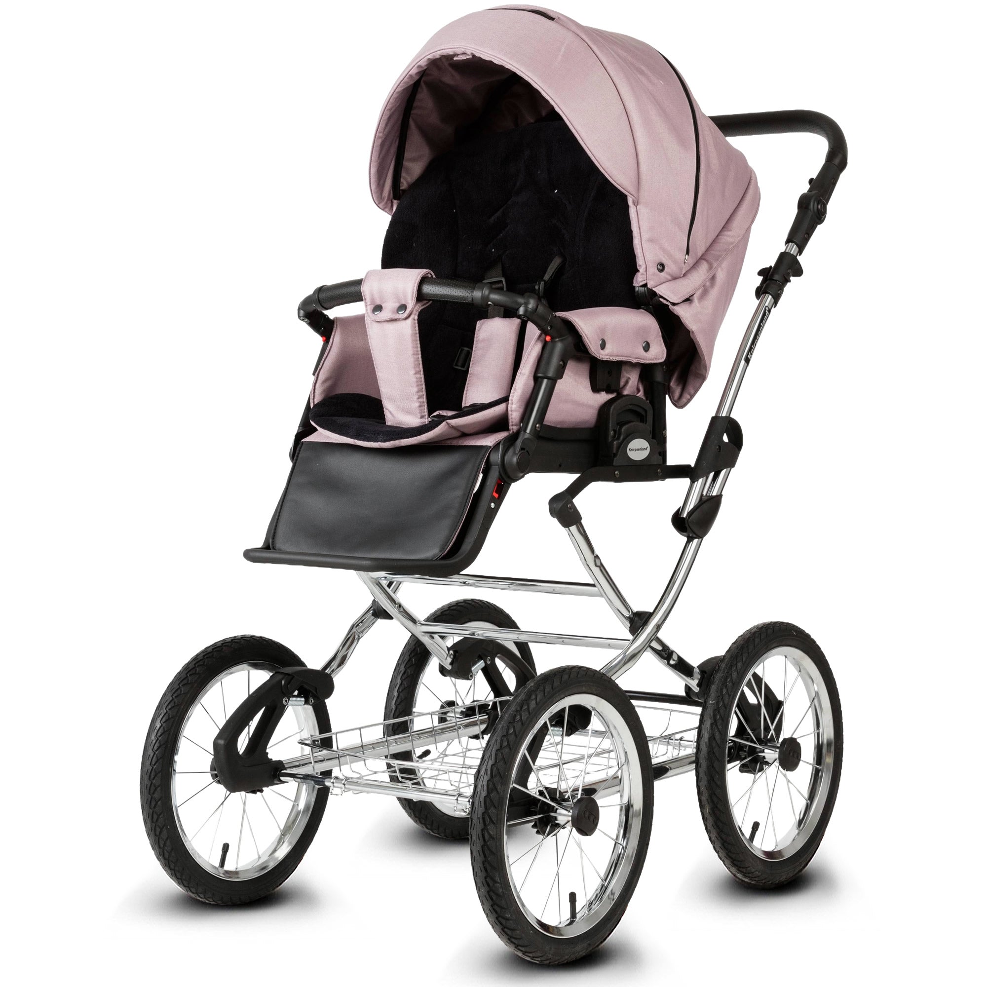 Knirpsenland Retro Style Chrome Edition Kinderwagen – Mauve Rosé
