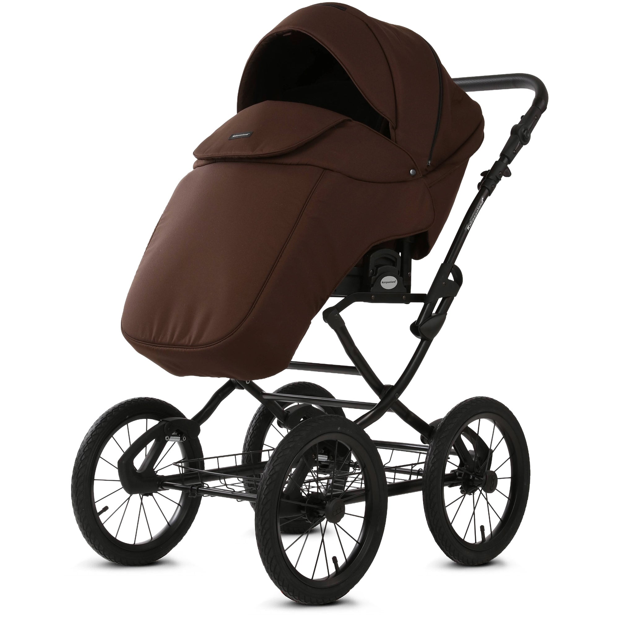Knirpsenland Retro Style Kinderwagen – Chocolate Brown