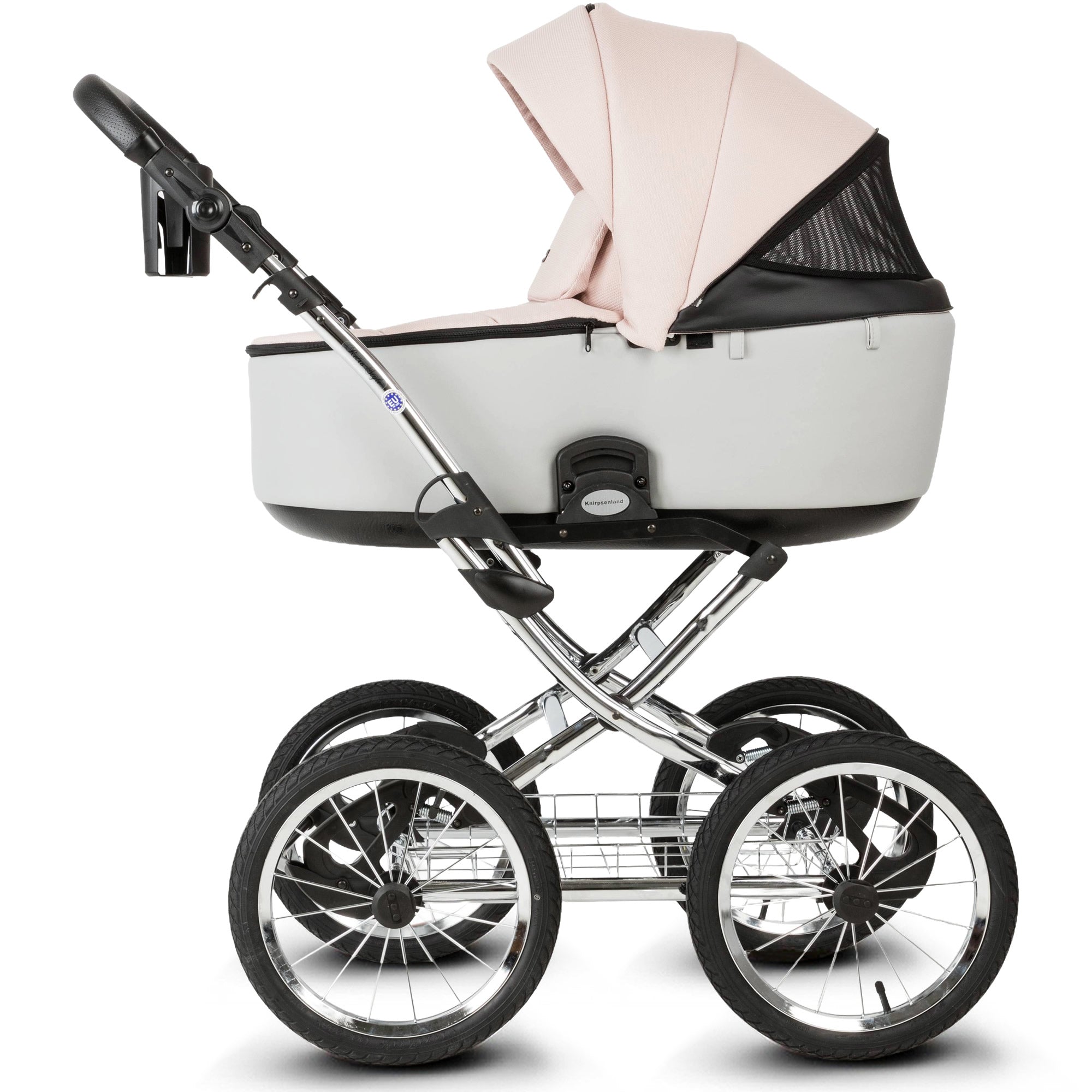 Knirpsenland Retro Style Chrome Edition Kinderwagen – Blush Grey