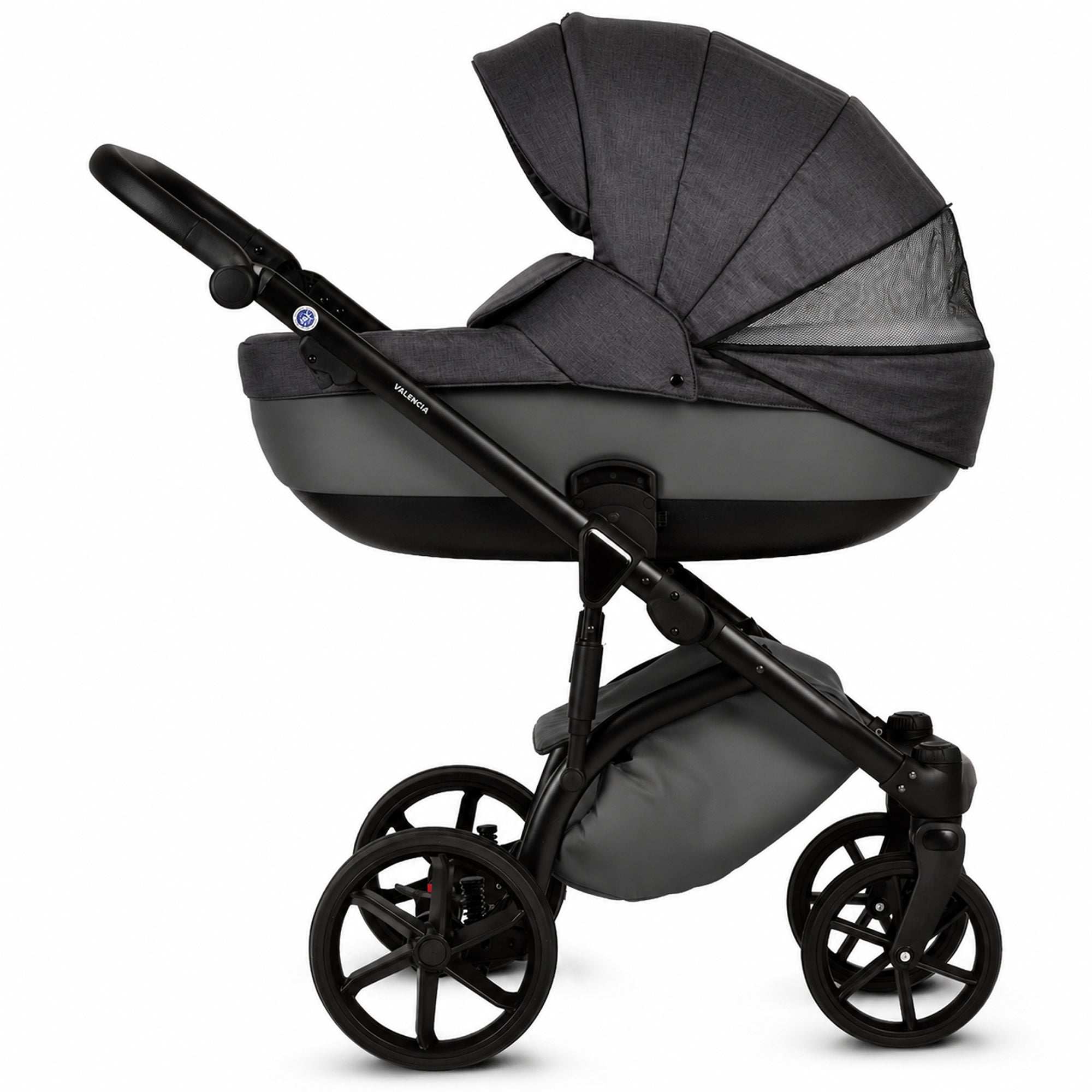 Knirpsenland Valencia Anthrazit – Kombi-Kinderwagen 2in1 mit Babywanne & Sportsitz