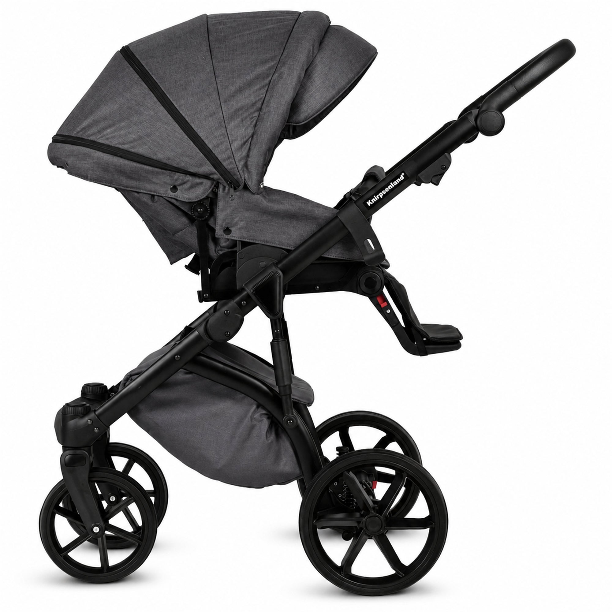 Knirpsenland Valencia Anthrazit – Kombi-Kinderwagen 2in1 mit Babywanne & Sportsitz