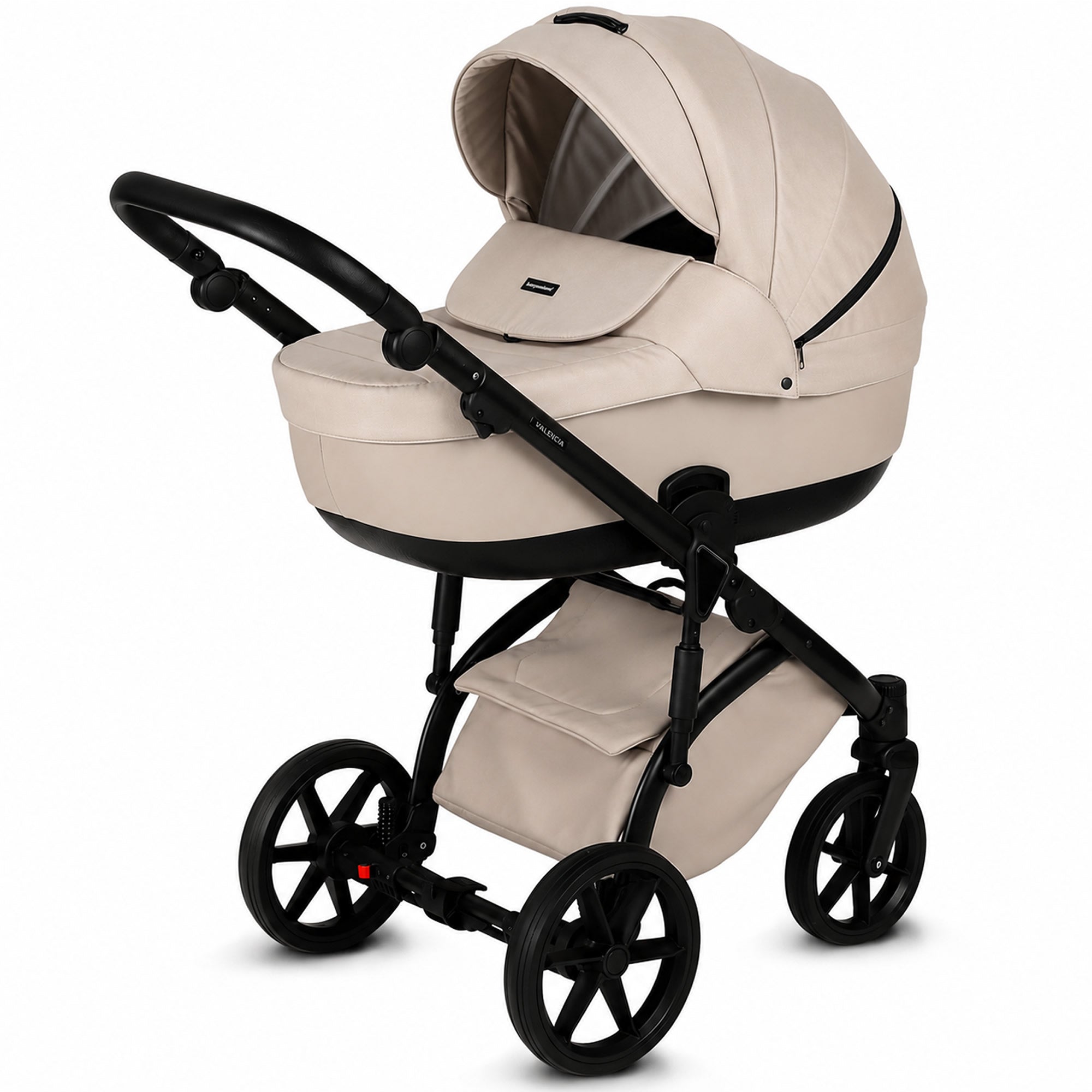Knirpsenland Valencia Beige – Kombi-Kinderwagen 2in1 mit Babywanne & Sportsitz