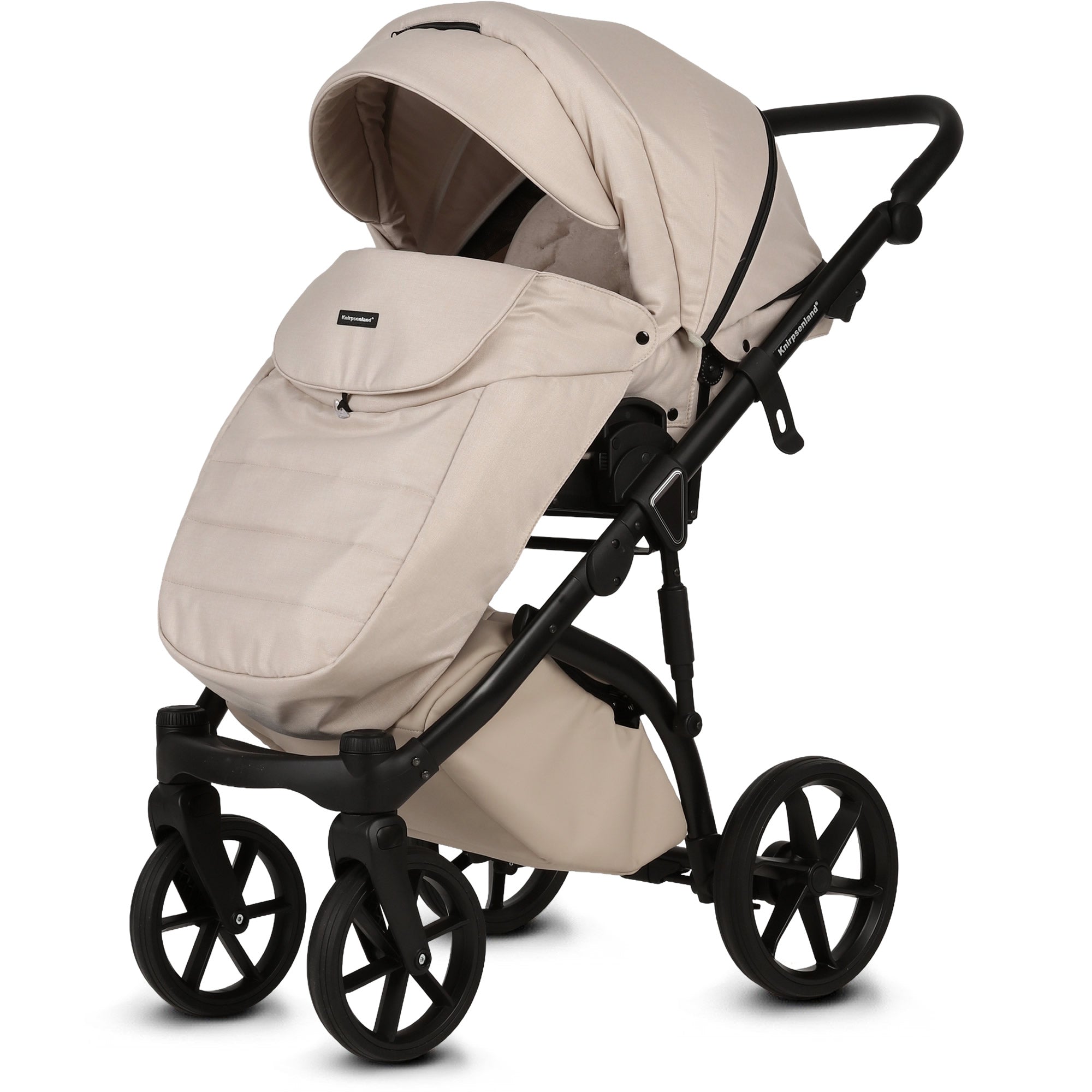 Knirpsenland Valencia Beige – Kombi-Kinderwagen 2in1 mit Babywanne & Sportsitz