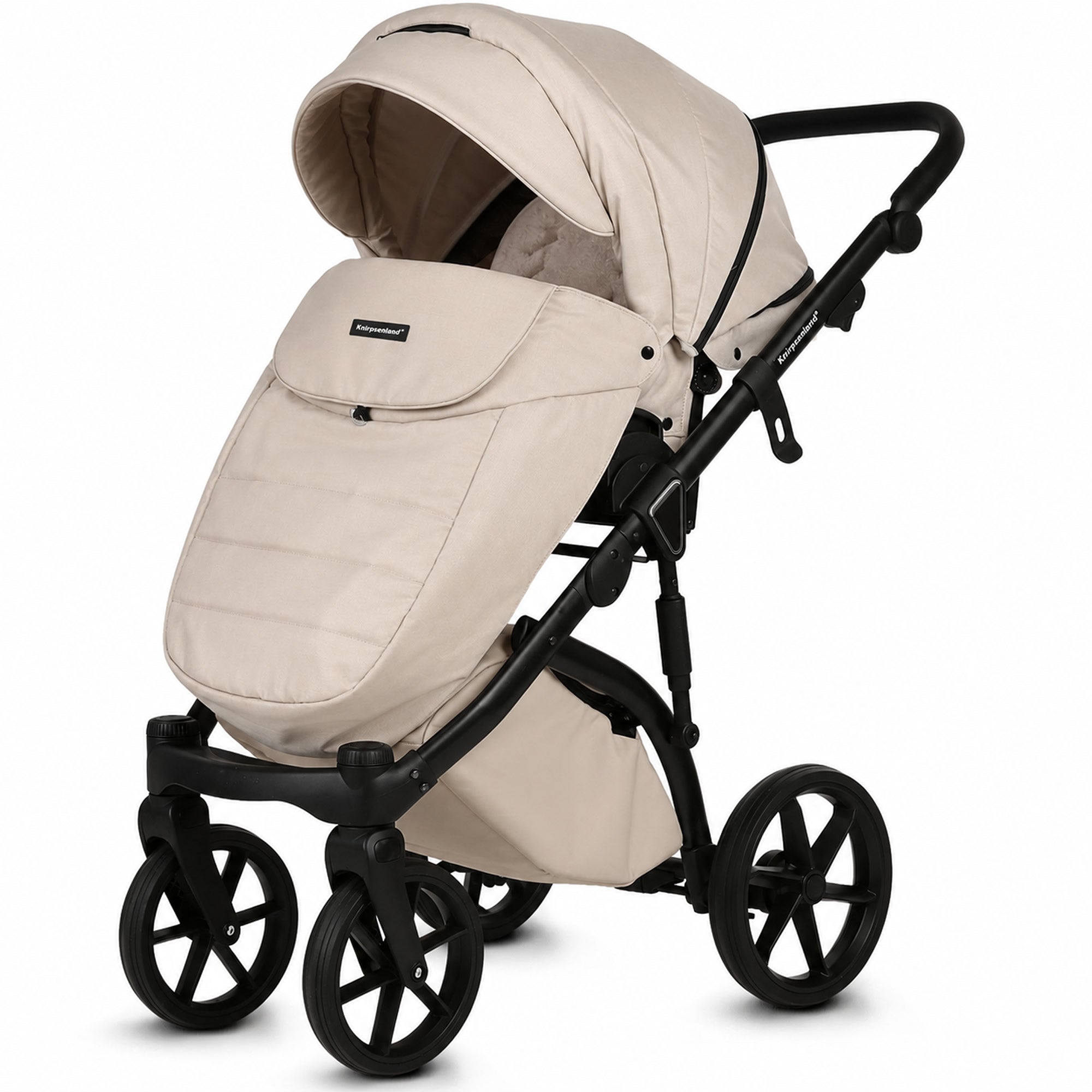 Knirpsenland Valencia Beige – Kombi-Kinderwagen 2in1 mit Babywanne & Sportsitz