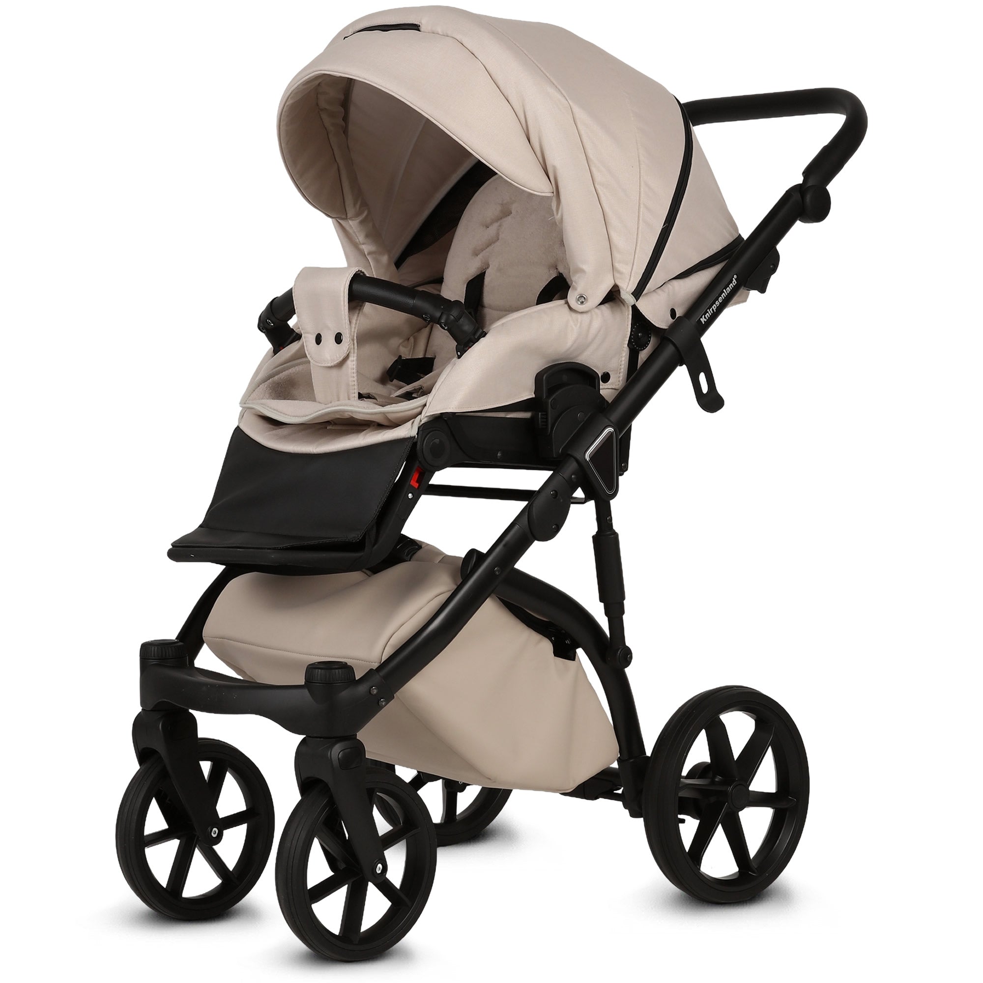Knirpsenland Valencia Beige – Kombi-Kinderwagen 2in1 mit Babywanne & Sportsitz