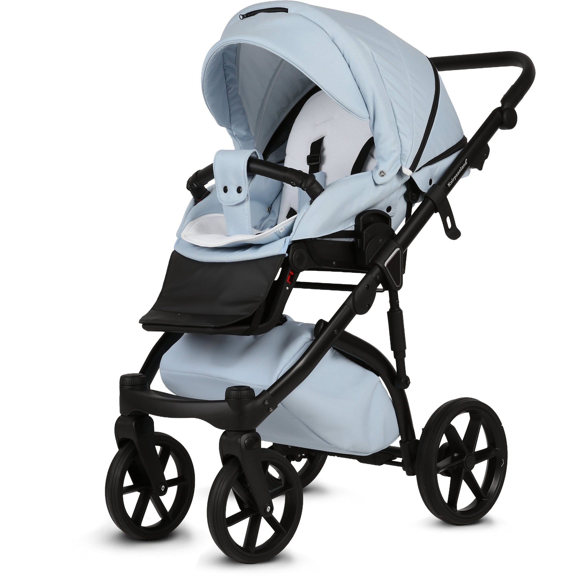 Knirpsenland Valencia Sky (Hellblau) – Kombi-Kinderwagen 2in1 mit Babywanne & Sportsitz