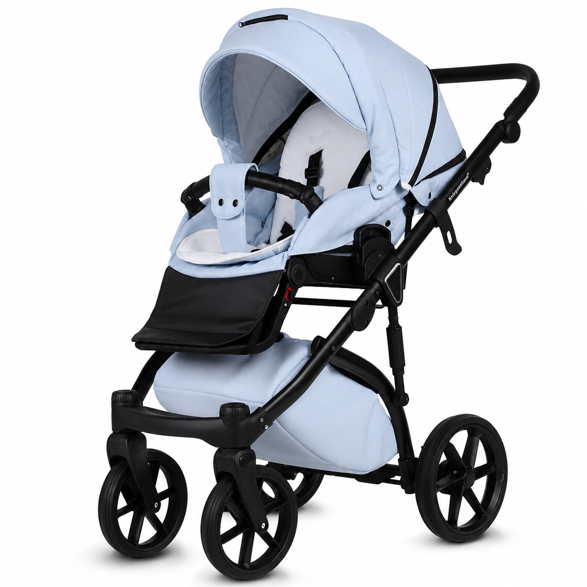 Knirpsenland Valencia Sky (Hellblau) – Kombi-Kinderwagen 2in1 mit Babywanne & Sportsitz