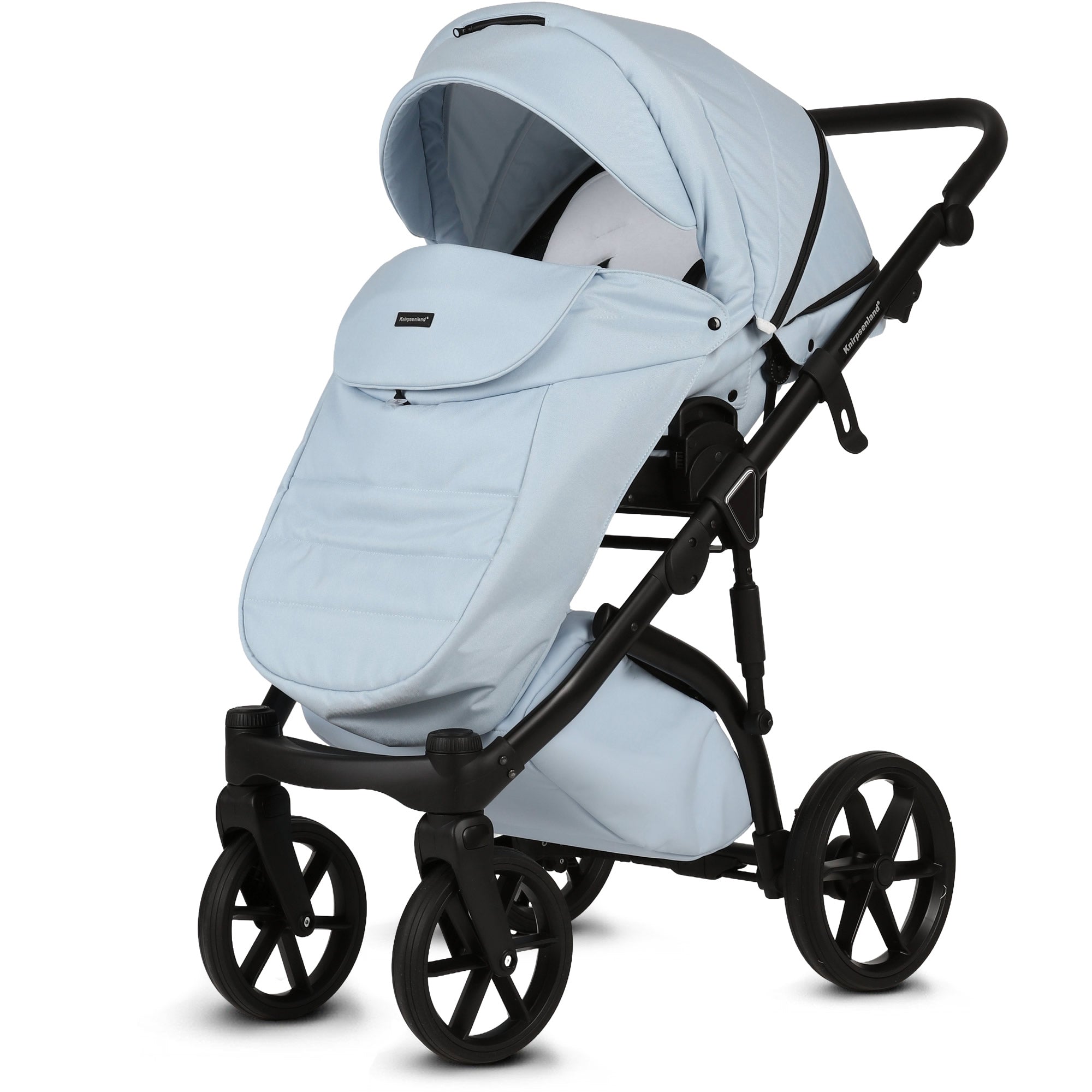 Knirpsenland Valencia Sky (Hellblau) – Kombi-Kinderwagen 2in1 mit Babywanne & Sportsitz