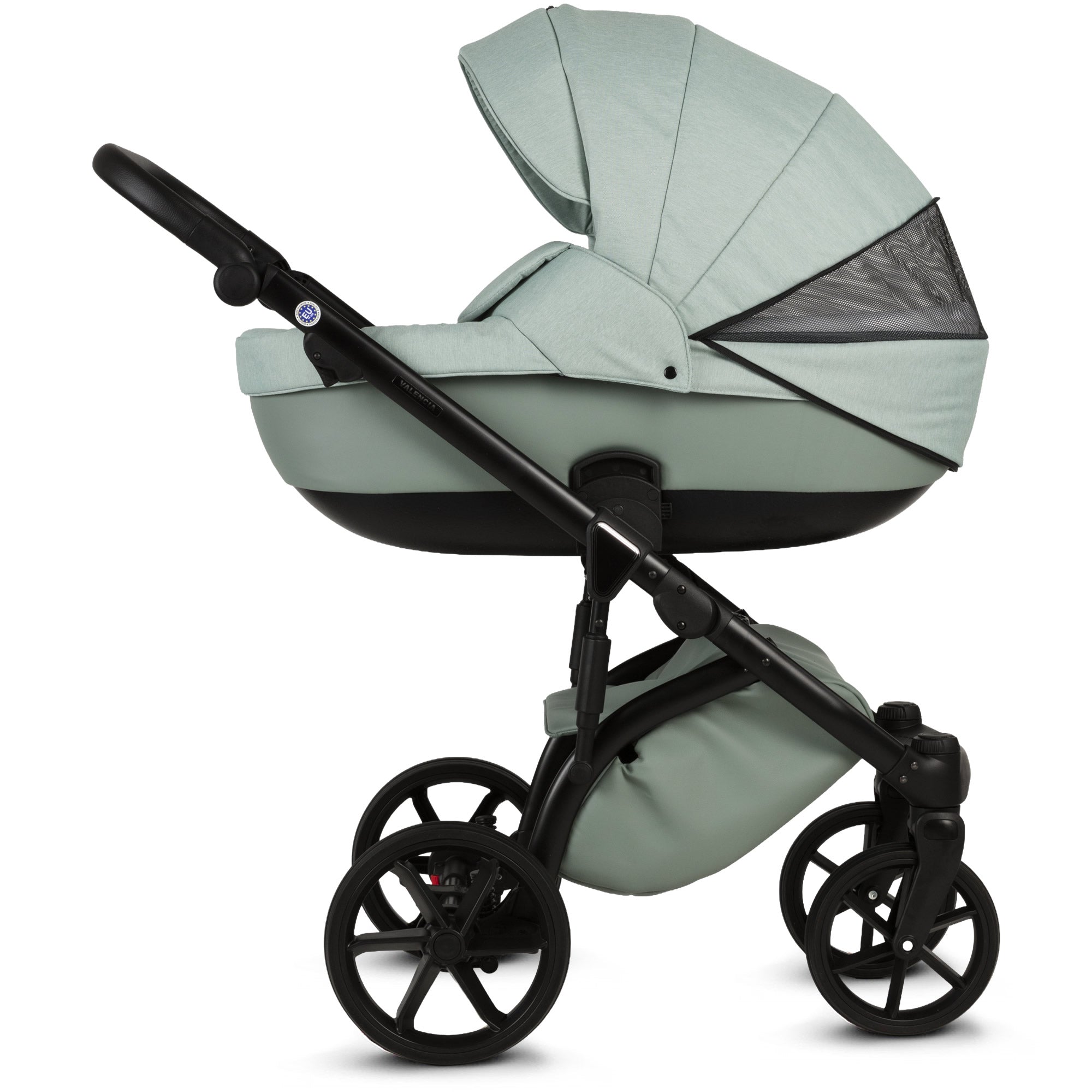 Knirpsenland Valencia Mint – Kombi-Kinderwagen 2in1 mit Babywanne & Sportsitz