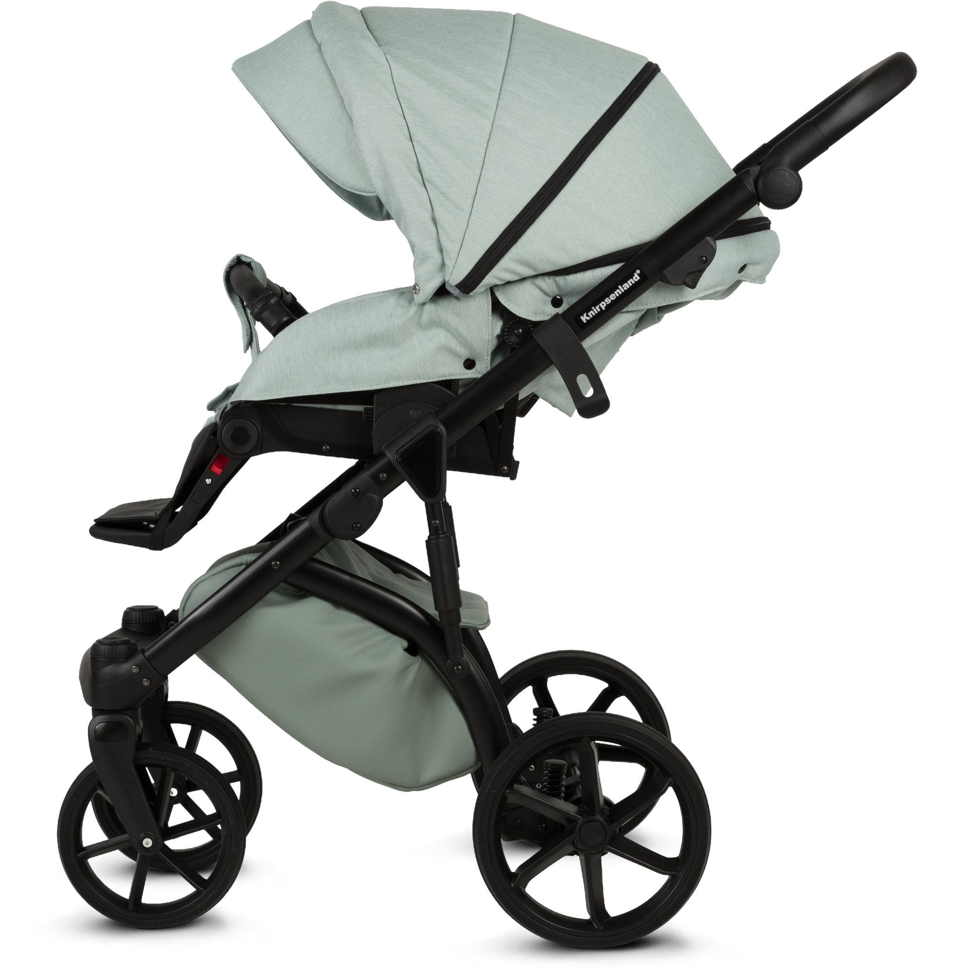 Knirpsenland Valencia Mint – Kombi-Kinderwagen 2in1 mit Babywanne & Sportsitz