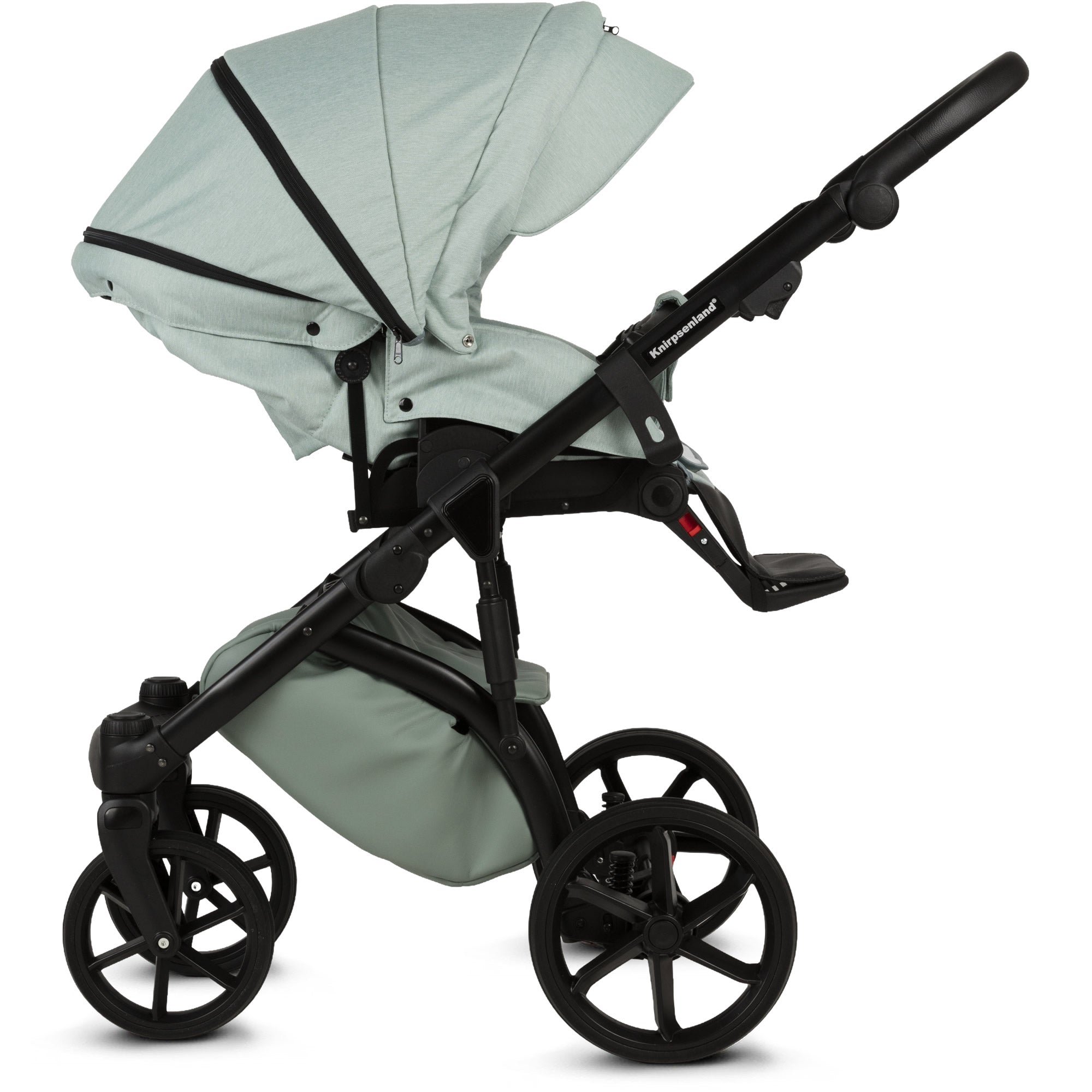 Knirpsenland Valencia Mint – Kombi-Kinderwagen 2in1 mit Babywanne & Sportsitz