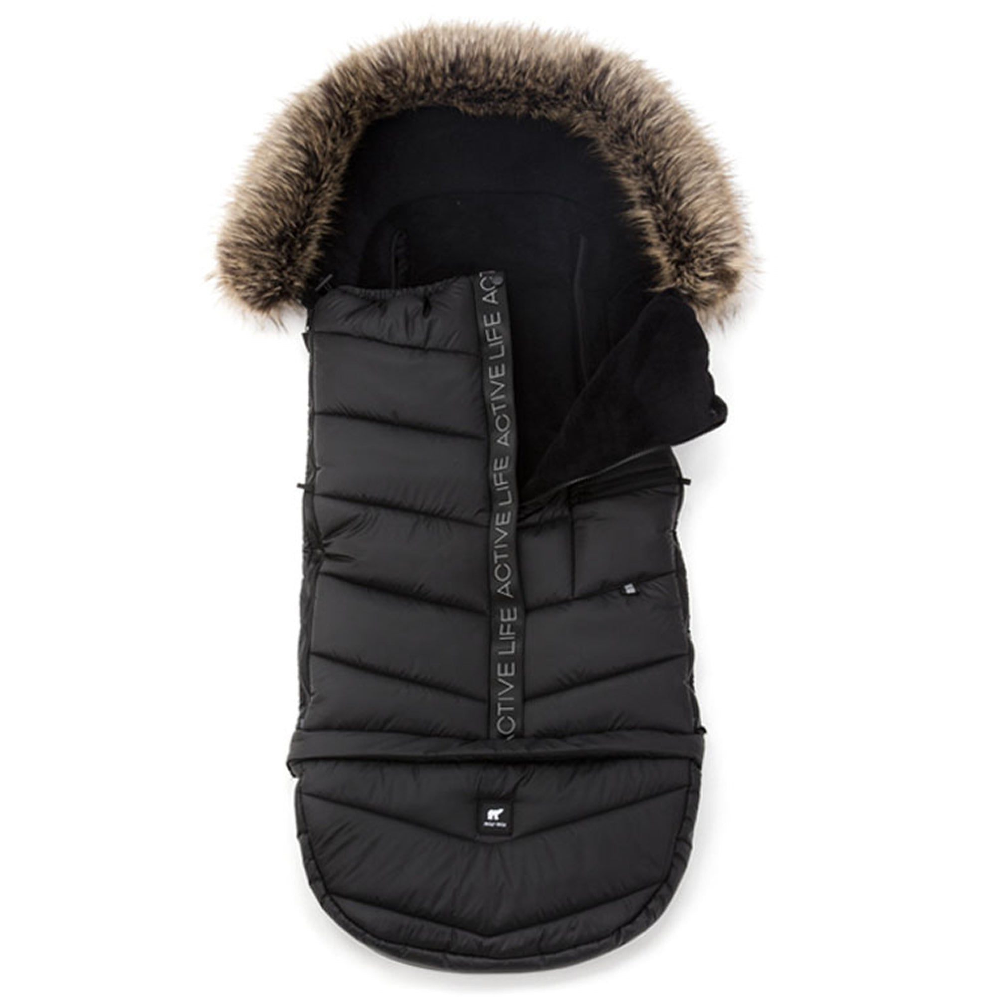 Knirpsenland Winterfußsack EVEREST – Schwarz (Classic Black Edition)