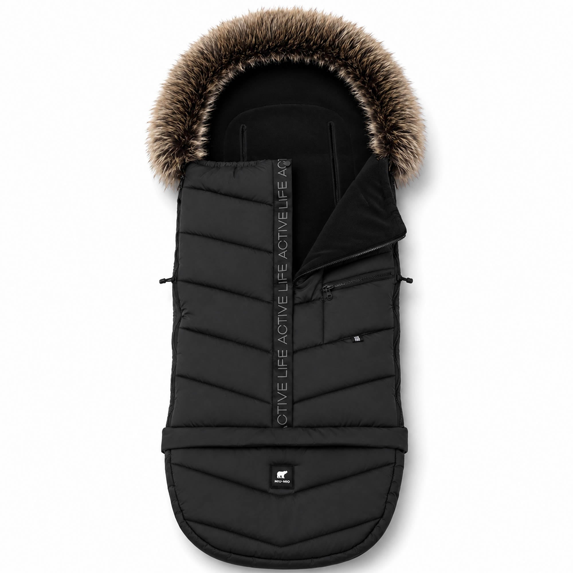 Knirpsenland Winterfußsack EVEREST – Schwarz (Classic Black Edition)