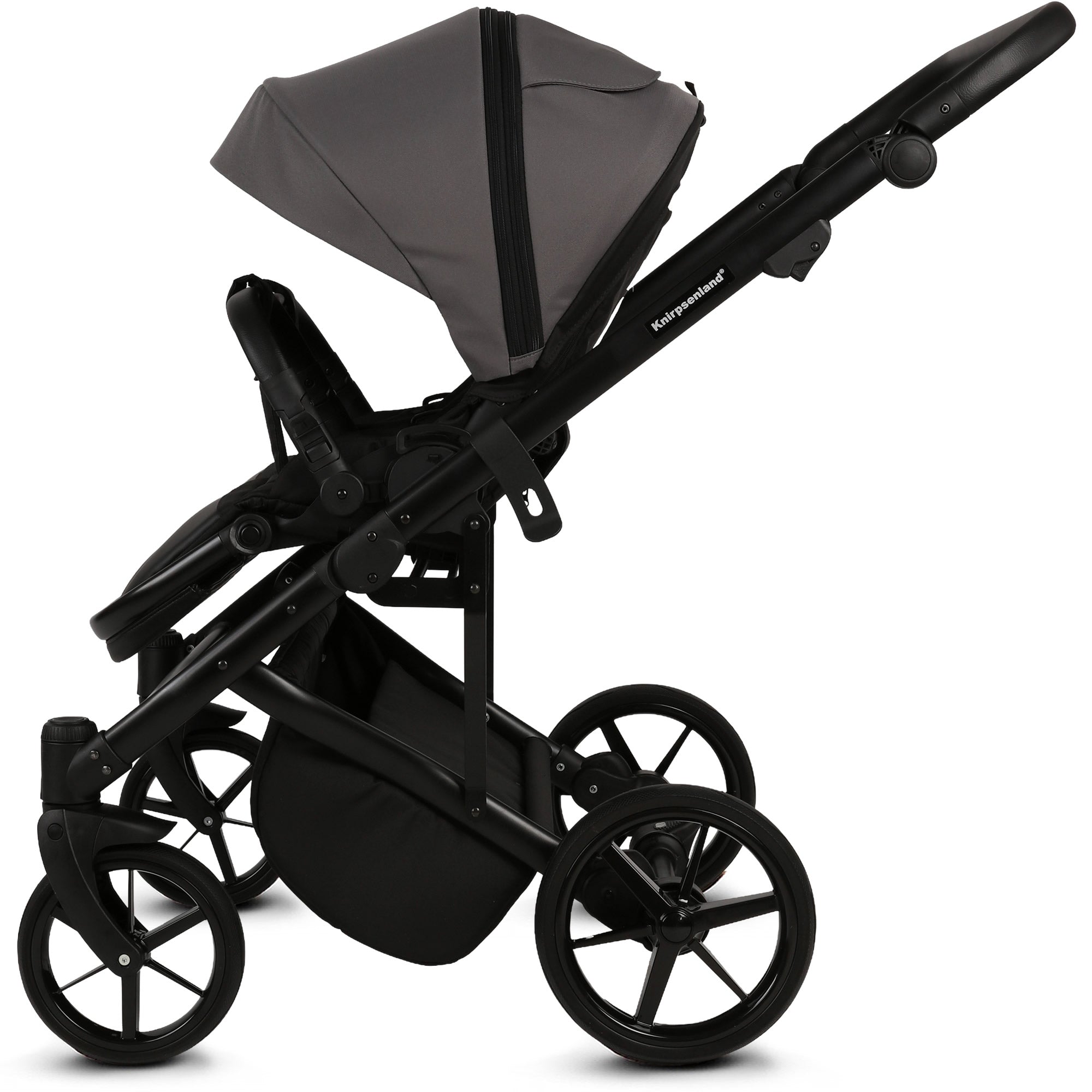 Knirpsenland Marbella Duo Graphitgrau – Zwillings- & Geschwisterkinderwagen