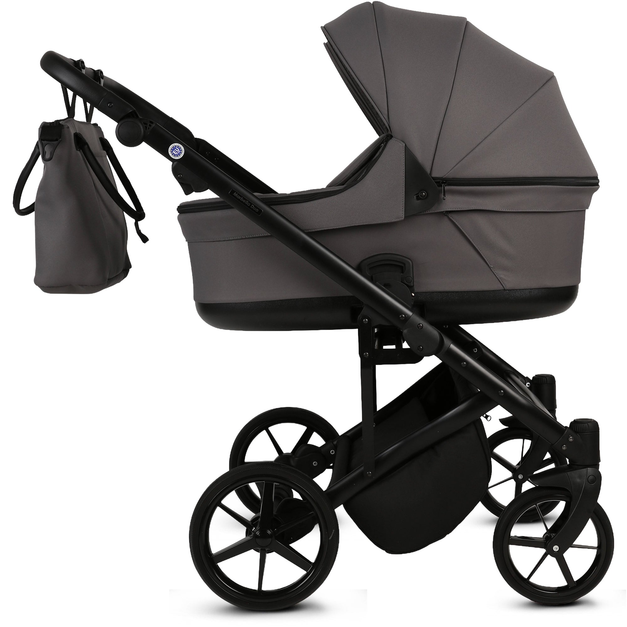 Knirpsenland Marbella Duo Graphitgrau – Zwillings- & Geschwisterkinderwagen