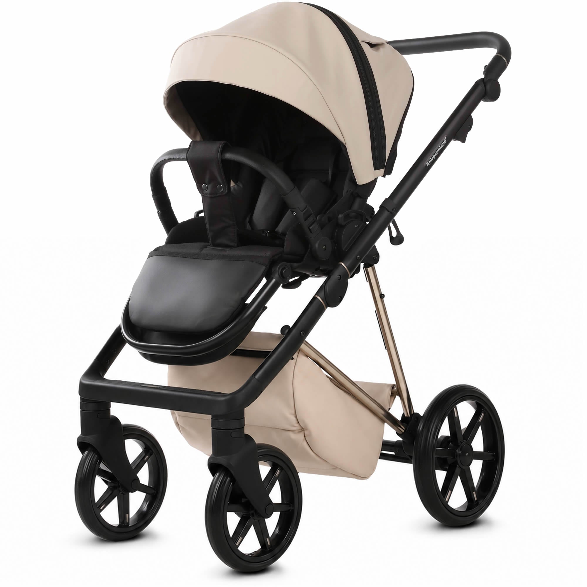 Luxus Kombi-Kinderwagen Milano Cappuccino – Limited Edition mit 3D Lack-Wanne
