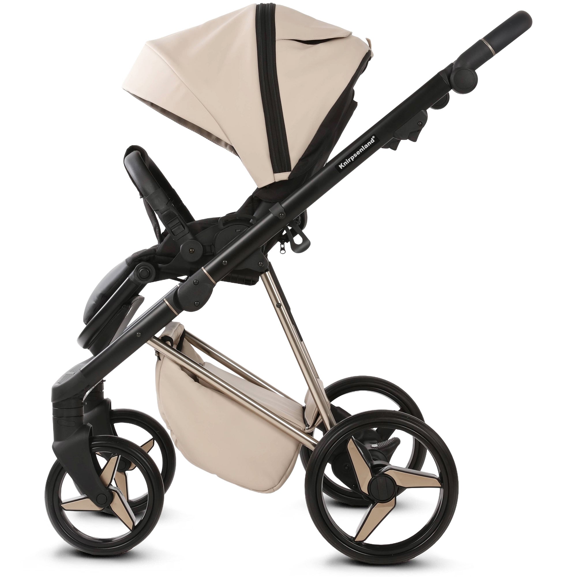 Luxus Kombi-Kinderwagen Milano Cappuccino – Limited Edition mit 3D Lack-Wanne