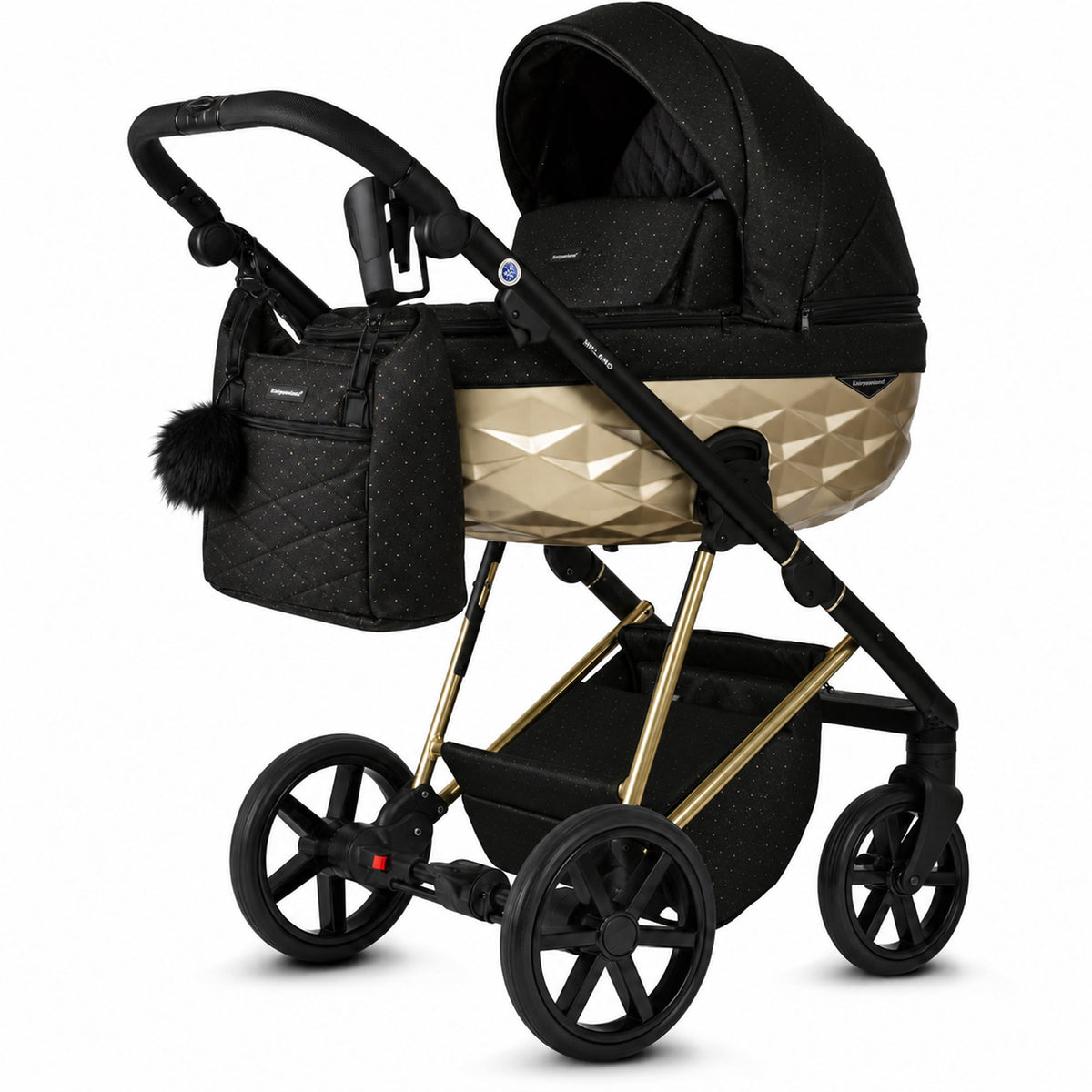Milano Gold Schwarz Kinderwagen – Limited Edition