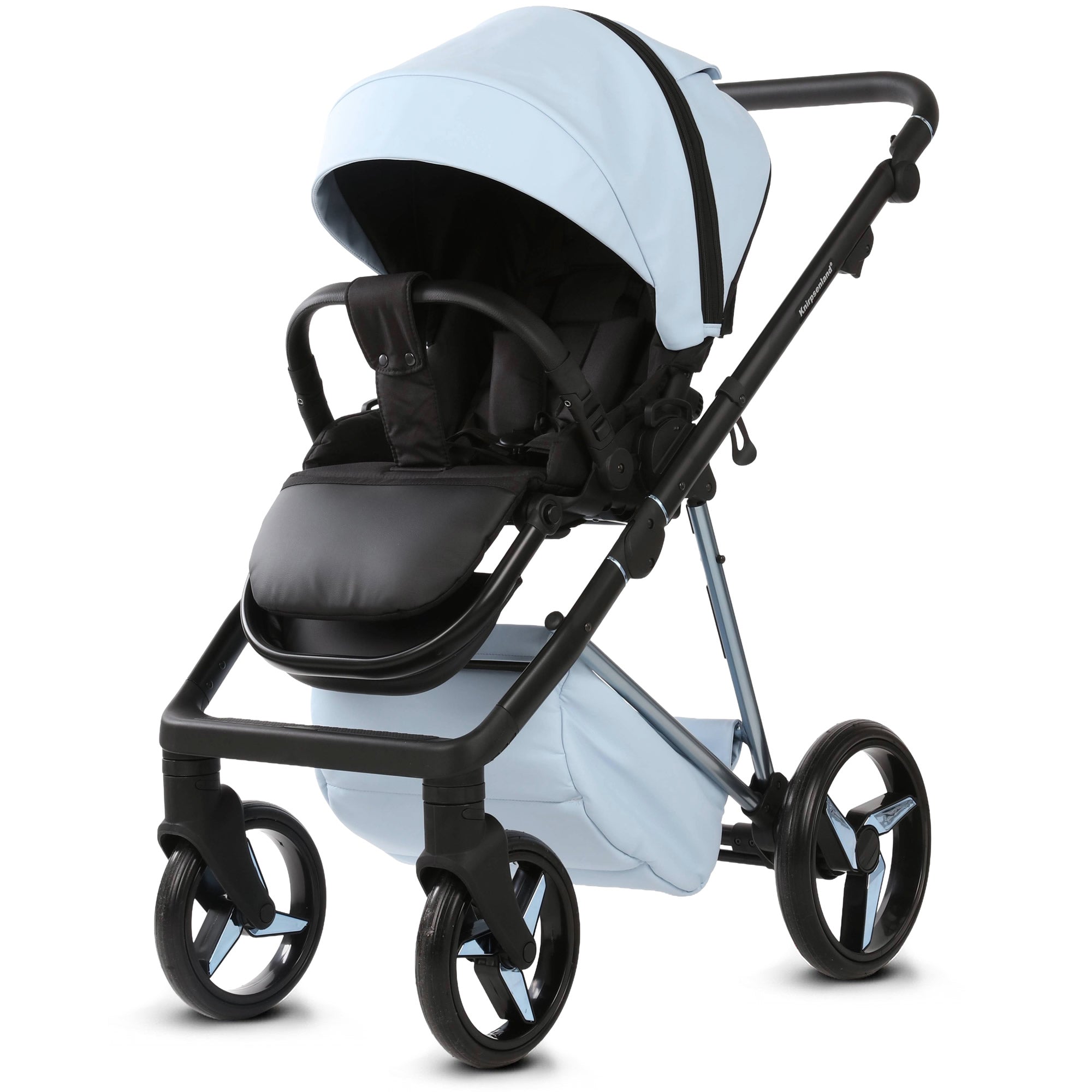 Luxus Kombi-Kinderwagen Milano Hellblau – Limited Edition Frisch & modern von Knirpsenland