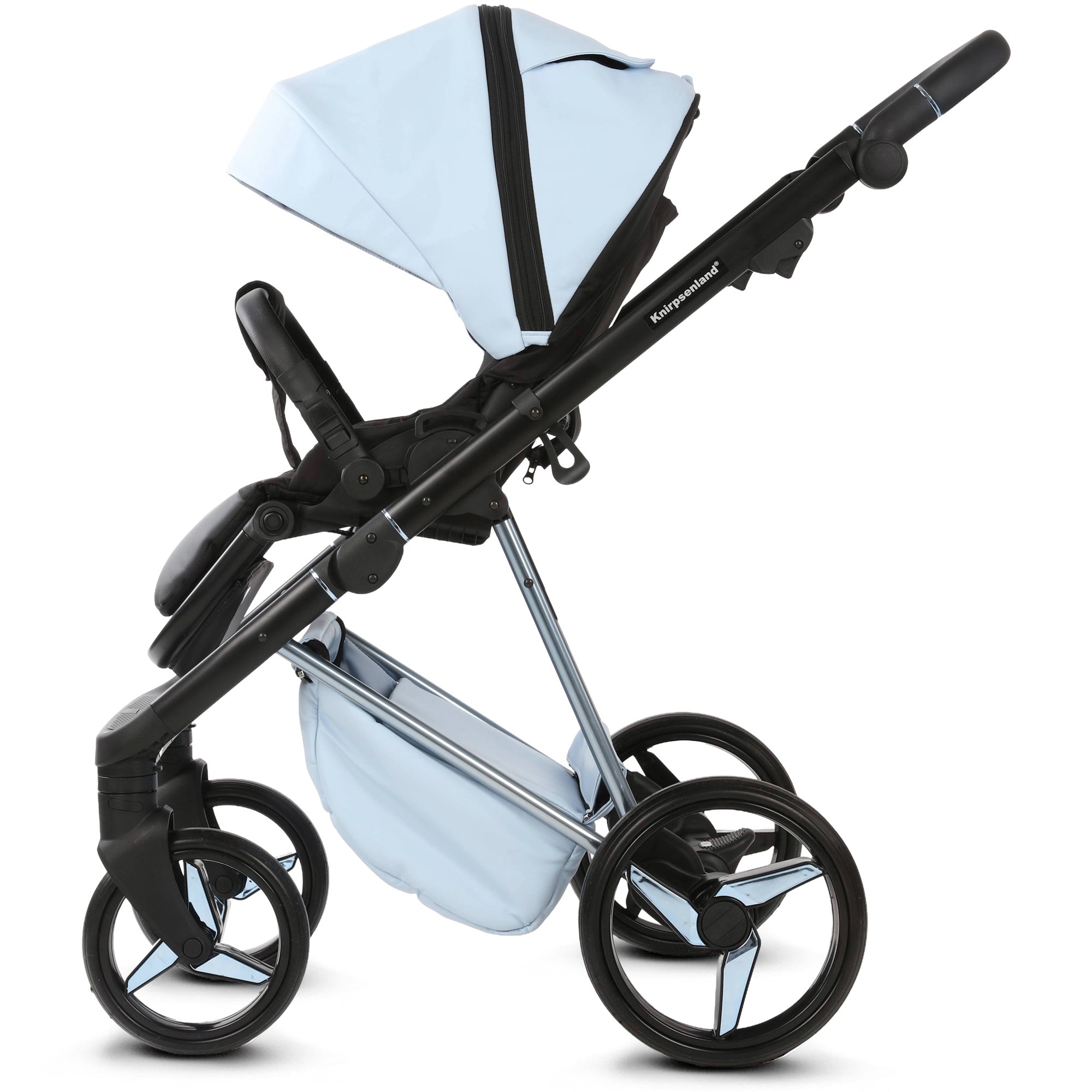 Luxus Kombi-Kinderwagen Milano Hellblau – Limited Edition Frisch & modern von Knirpsenland