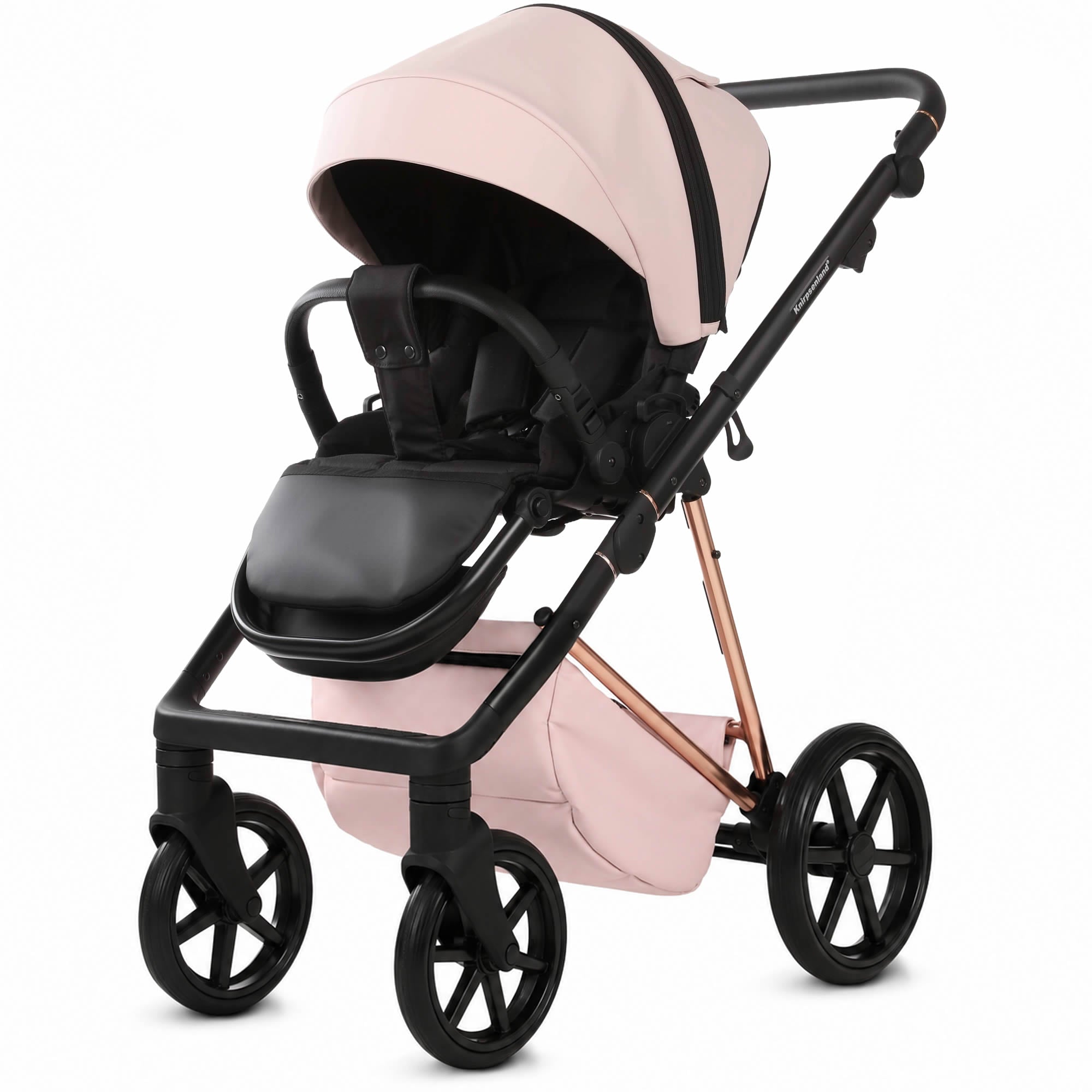 Luxus Kombi-Kinderwagen Milano Rosa – Limited Edition – Süßer Mädchentraum von Knirpsenland