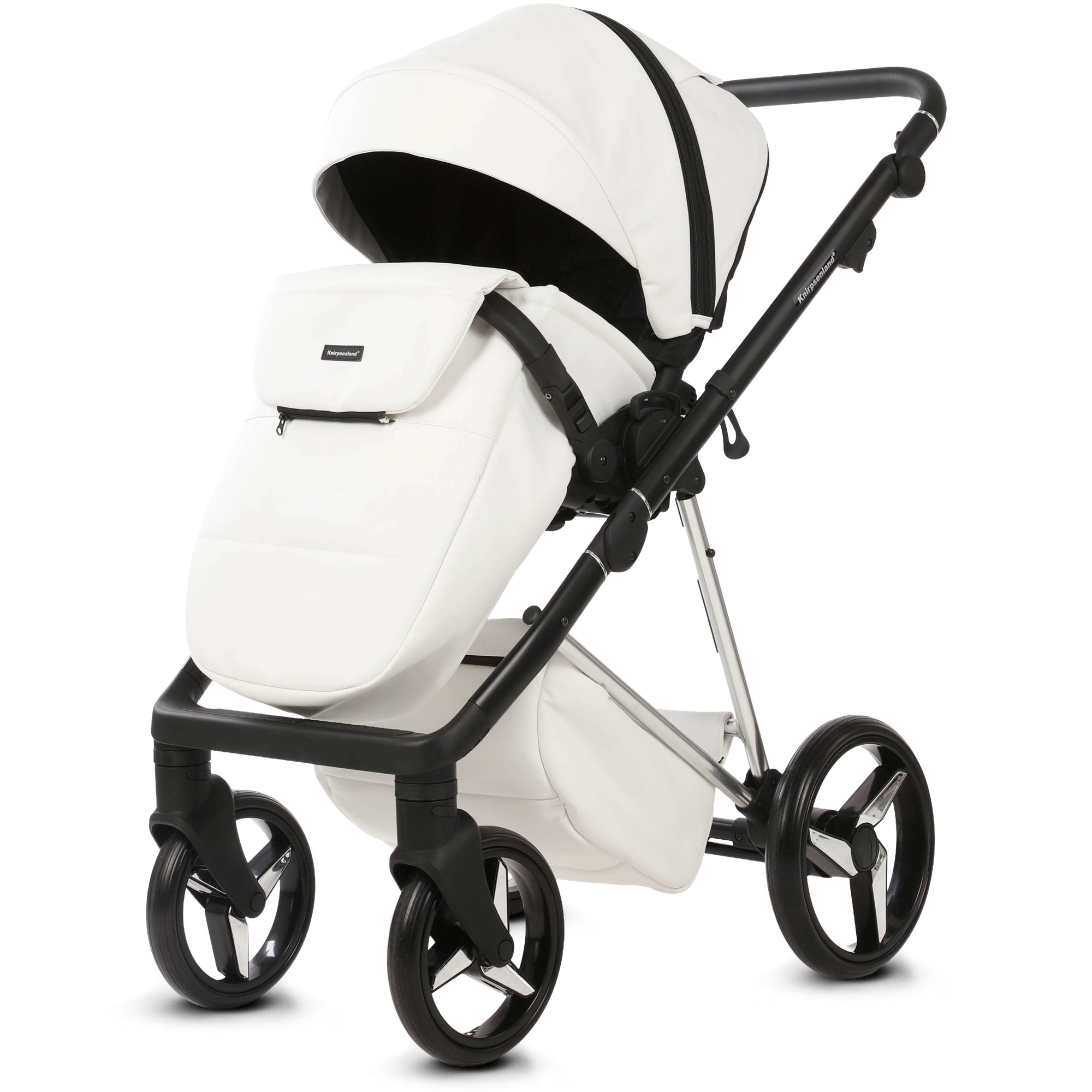 Luxus Kombi-Kinderwagen Milano Weiß – Limited Edition mit 3D Lack-Wanne