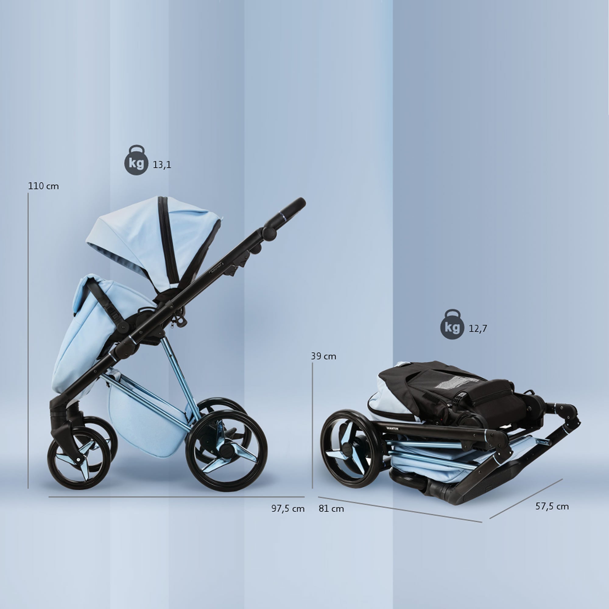 Luxus Kombi-Kinderwagen Milano von Knirpsenland – Komfort und Eleganz in Perfektion