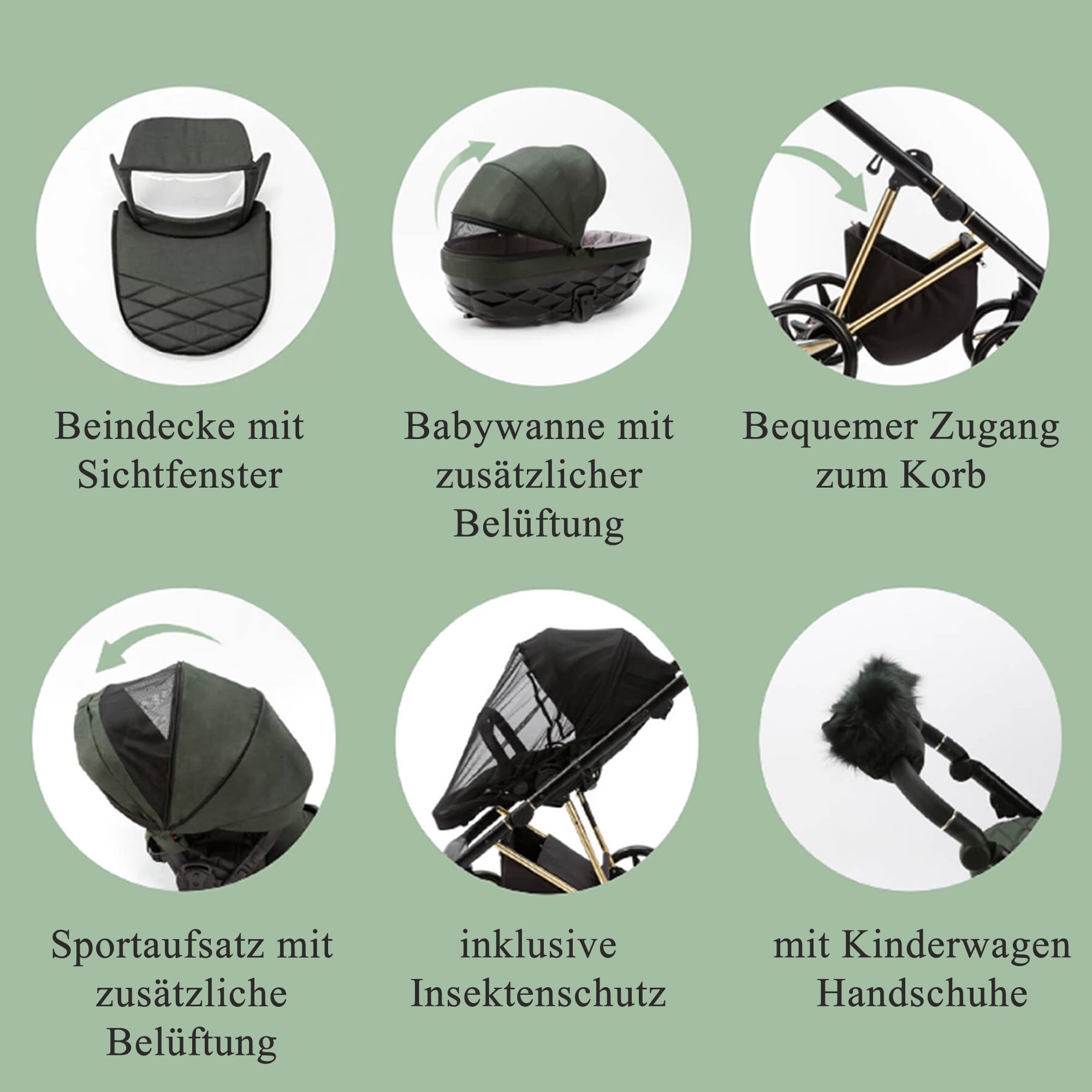 Luxus Kombi-Kinderwagen Milano von Knirpsenland – Komfort und Eleganz in Perfektion