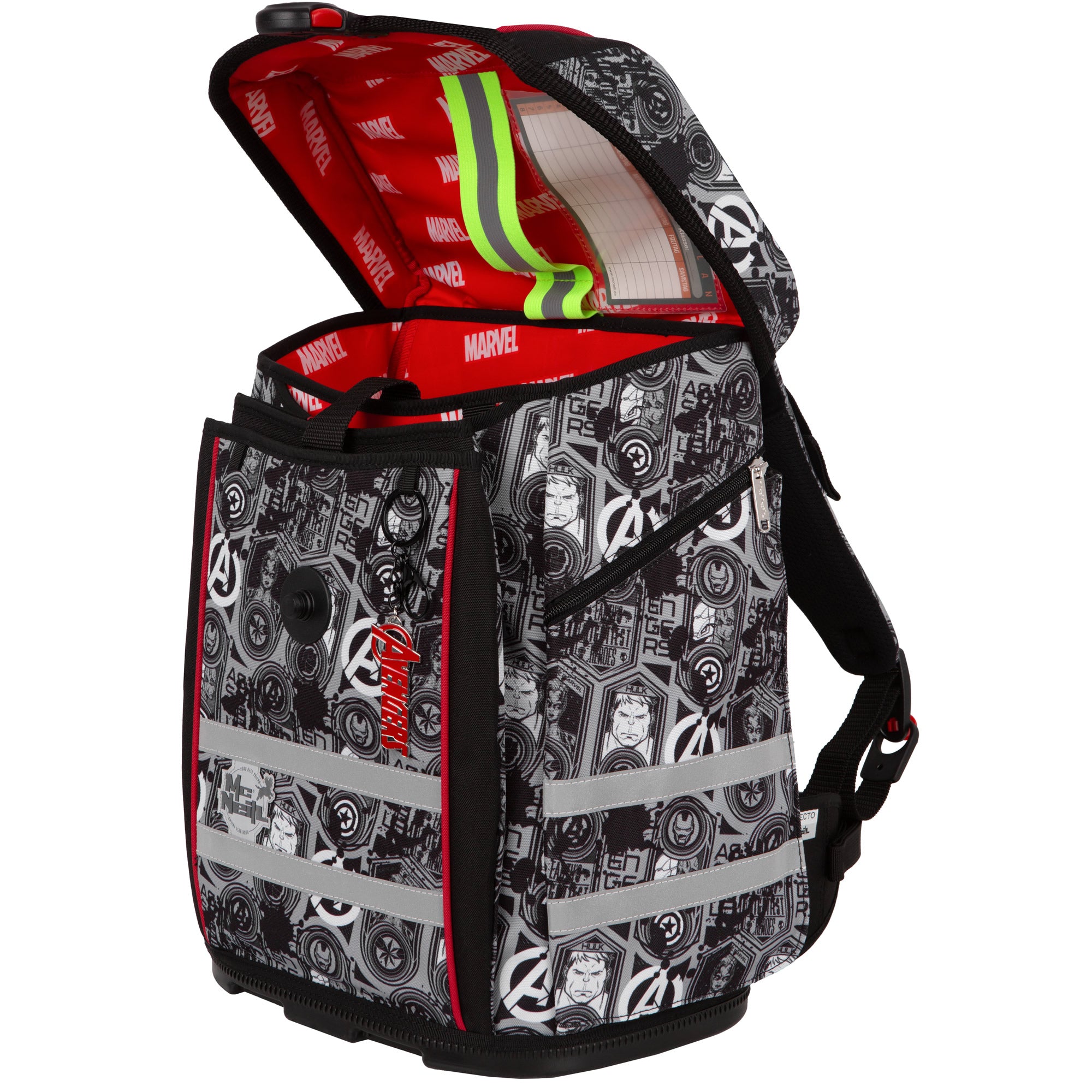 McNeill Schulranzen Perfecto Avengers 5tlg. Set – Ergonomischer Marvel ClickFlex System