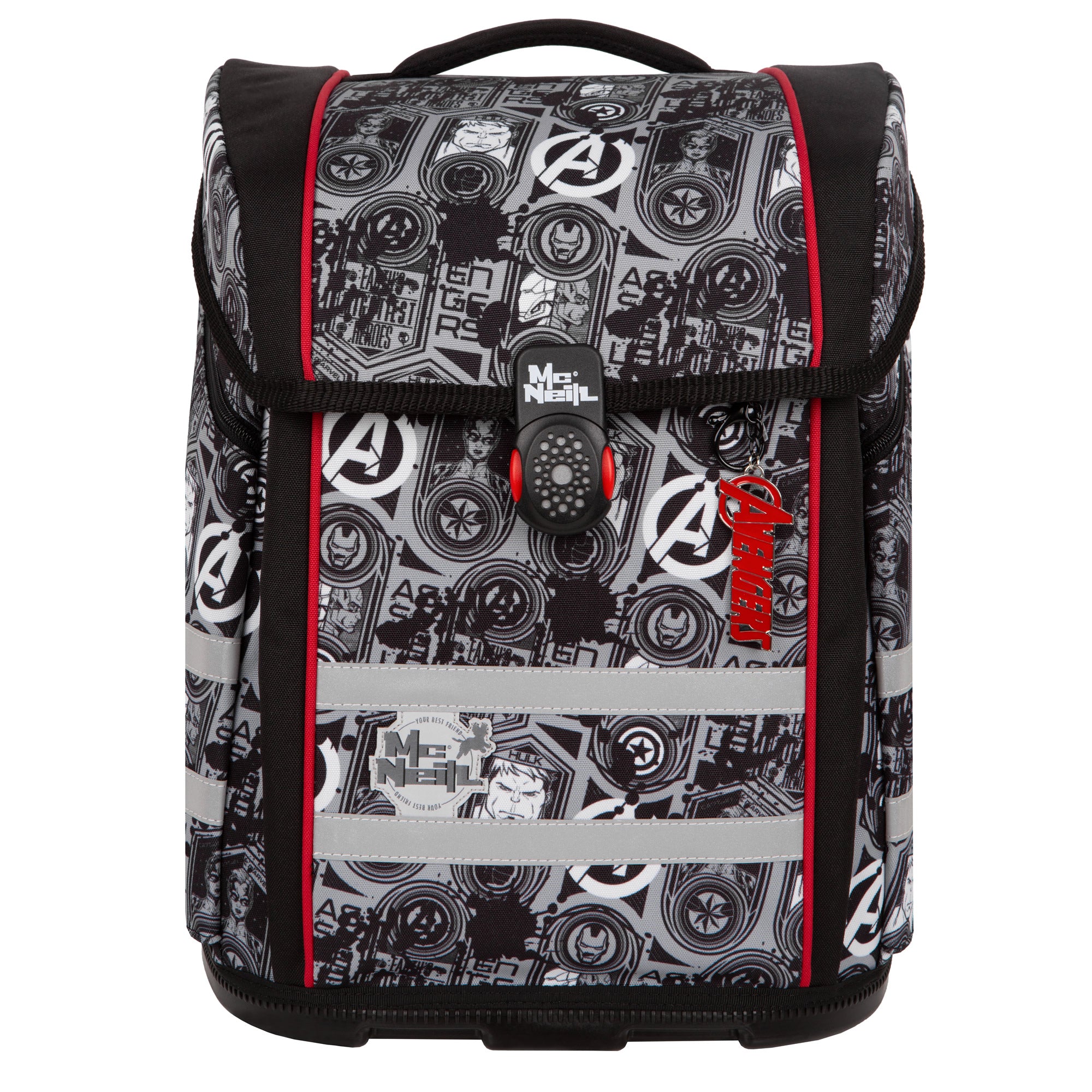 McNeill Schulranzen Perfecto Avengers 5tlg. Set – Ergonomischer Marvel ClickFlex System