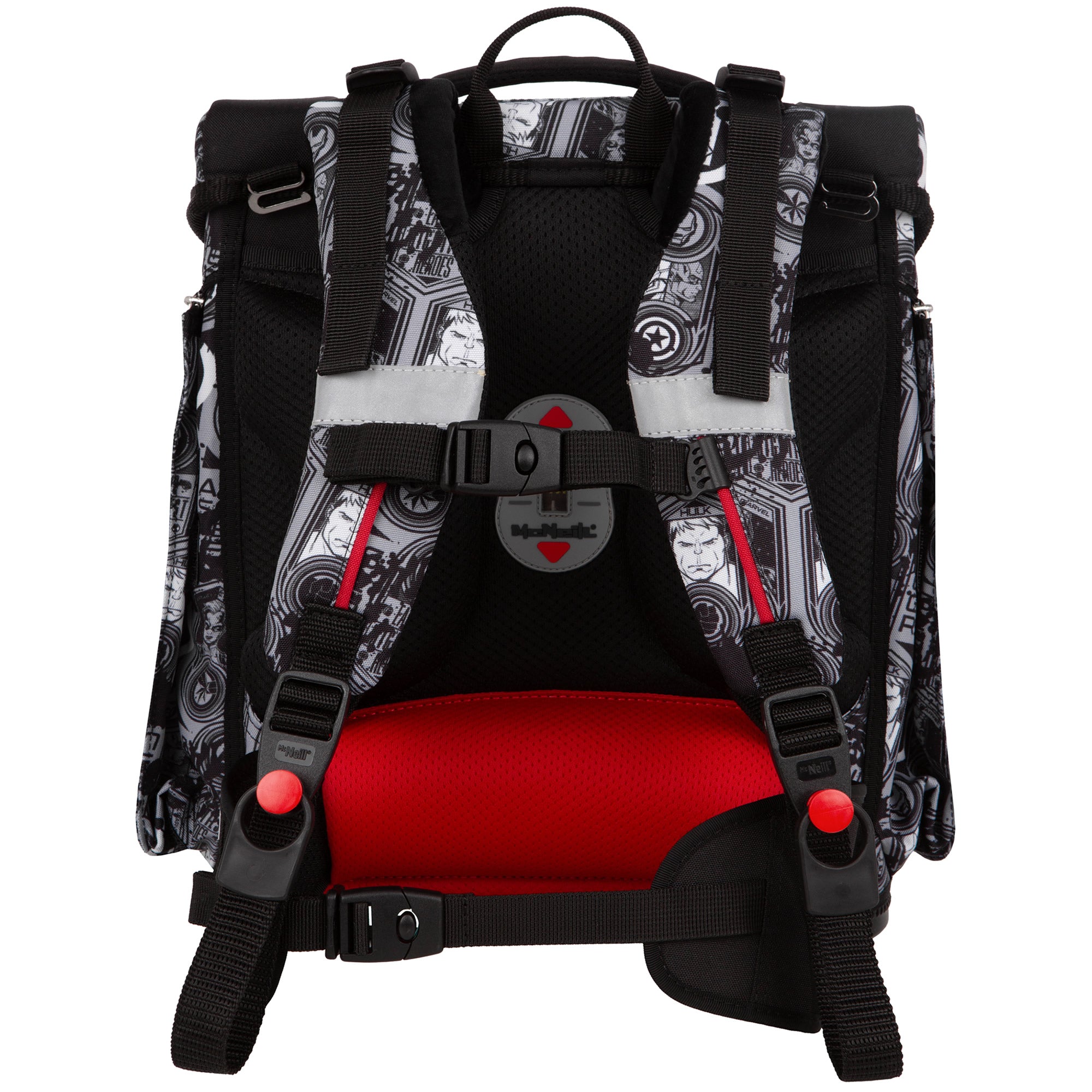 McNeill Schulranzen Perfecto Avengers 5tlg. Set – Ergonomischer Marvel ClickFlex System