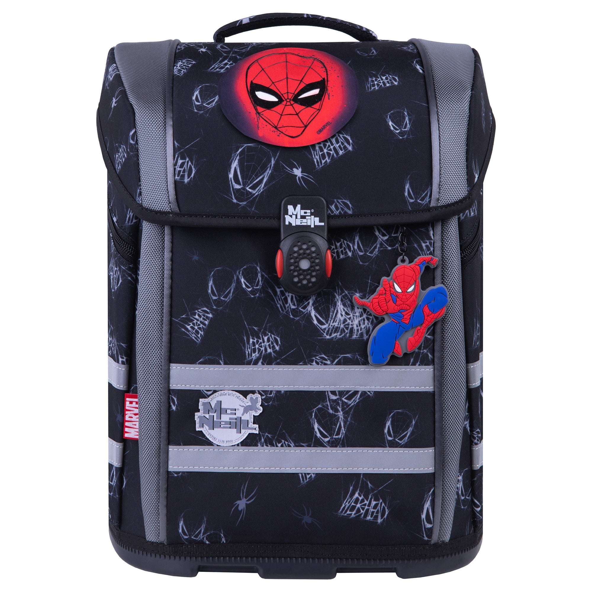 McNeill Schulranzen Perfecto Spider Man II 5tlg. Set – Ergonomischer Marvel ClickFlex System