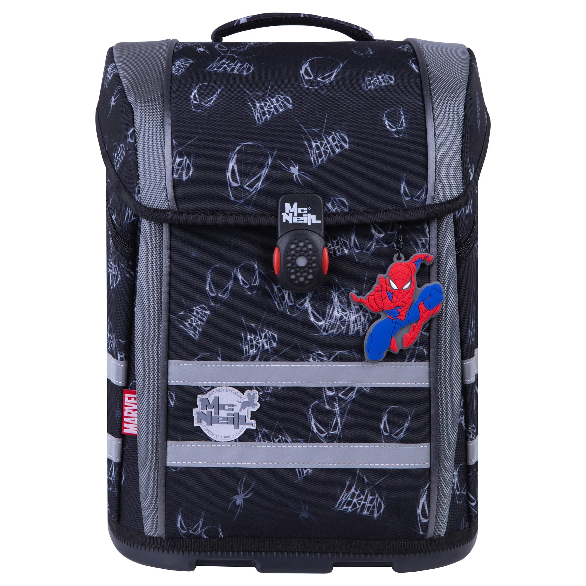 McNeill Schulranzen Perfecto Spider Man II 5tlg. Set – Ergonomischer Marvel ClickFlex System