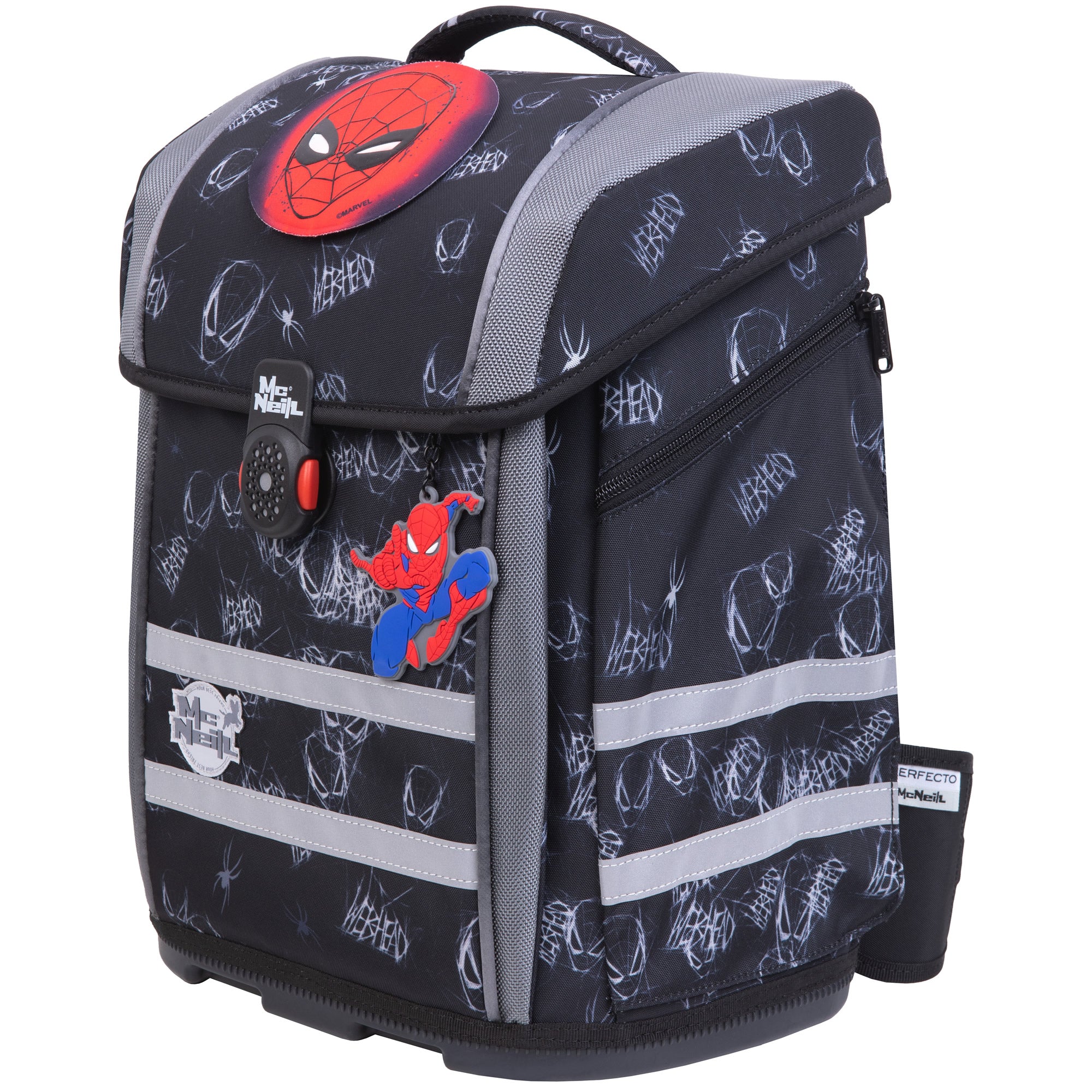McNeill Schulranzen Perfecto Spider Man II 5tlg. Set – Ergonomischer Marvel ClickFlex System