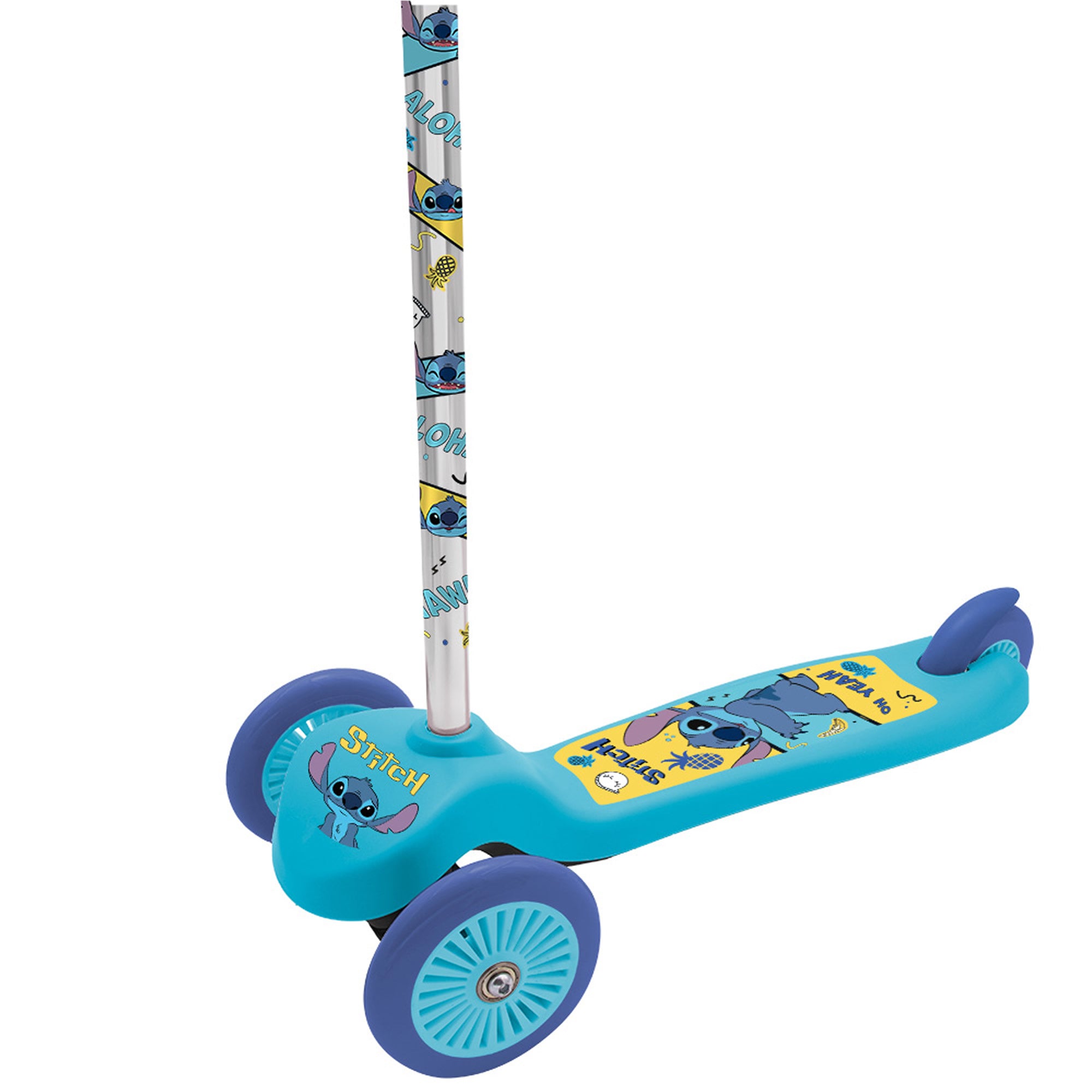 Disney Stitch Balance Scooter 3-Rad Kinder Roller Blau Gelb