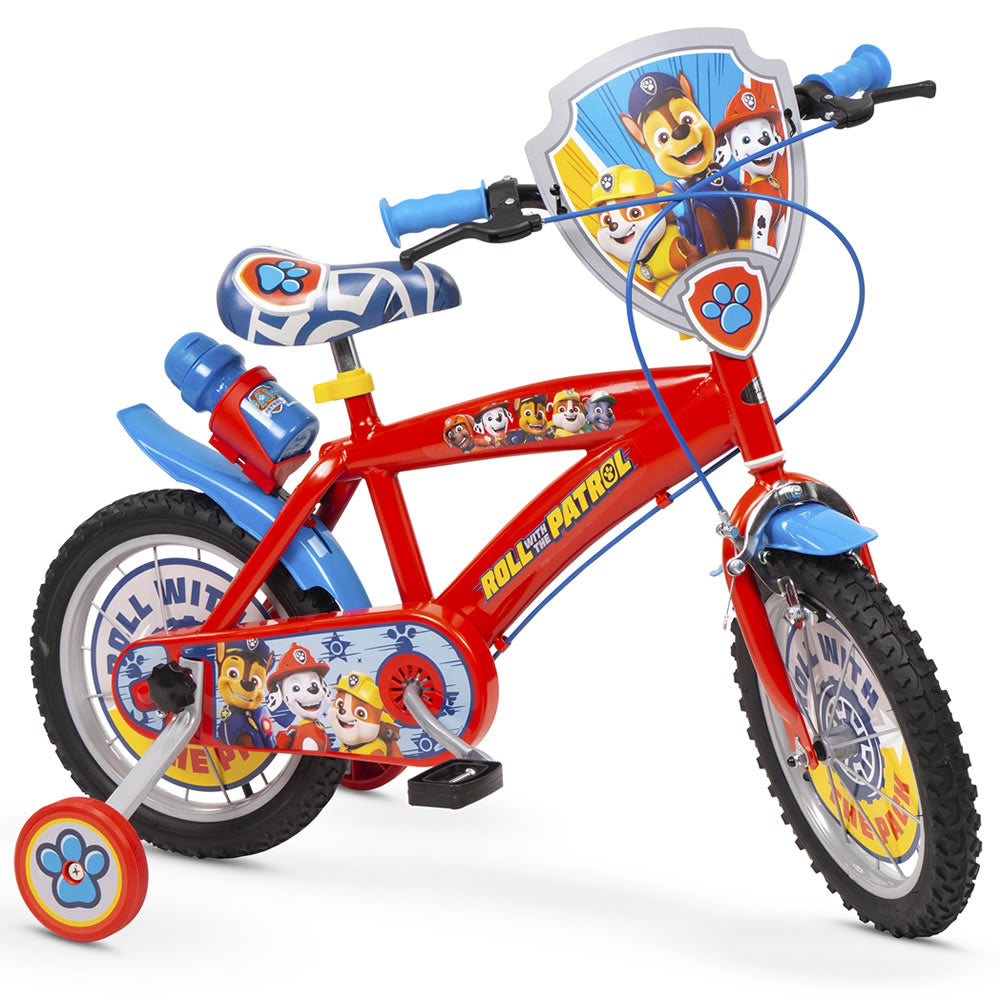 Paw Patrol Jungenfahrrad 12–16 Zoll – Rot Blau mit Zubehör