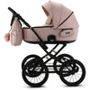 Knirpsenland Retro Style 2.0 Kinderwagen Rosa – Edler Kombikinderwagen mit Babywanne & Sportsitz
