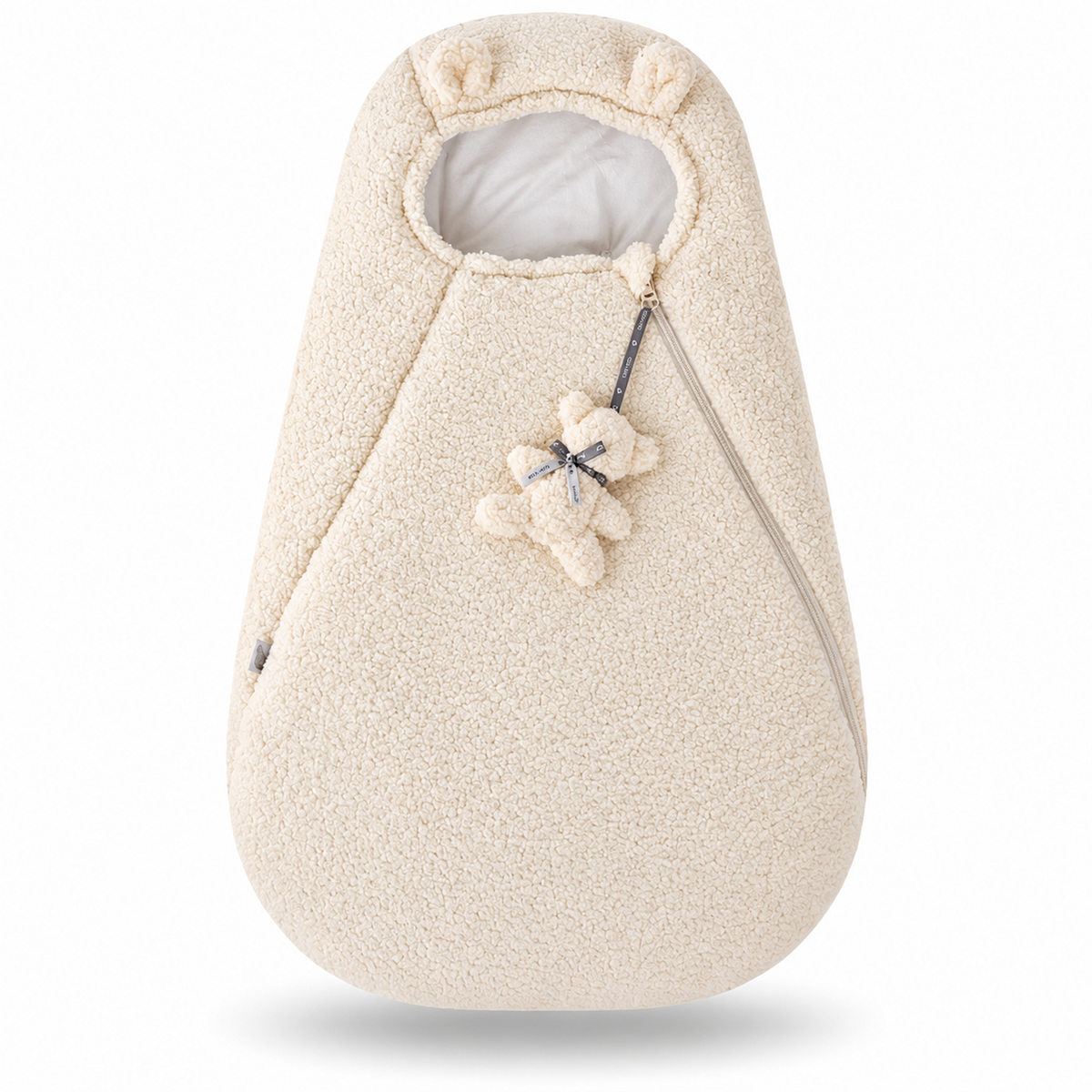 Knirpsenland MIU-MIO Teddy Baby Fußsack Beige – für Babyschale & Kinderwagen