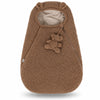 Knirpsenland Teddy Baby Fußsack Cappuccino – für Babyschale & Kinderwagen