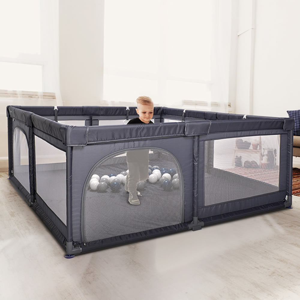 XXL Laufstall Laufgitter Krabbelgitter mit 48 Bälle Playpark BabyGo